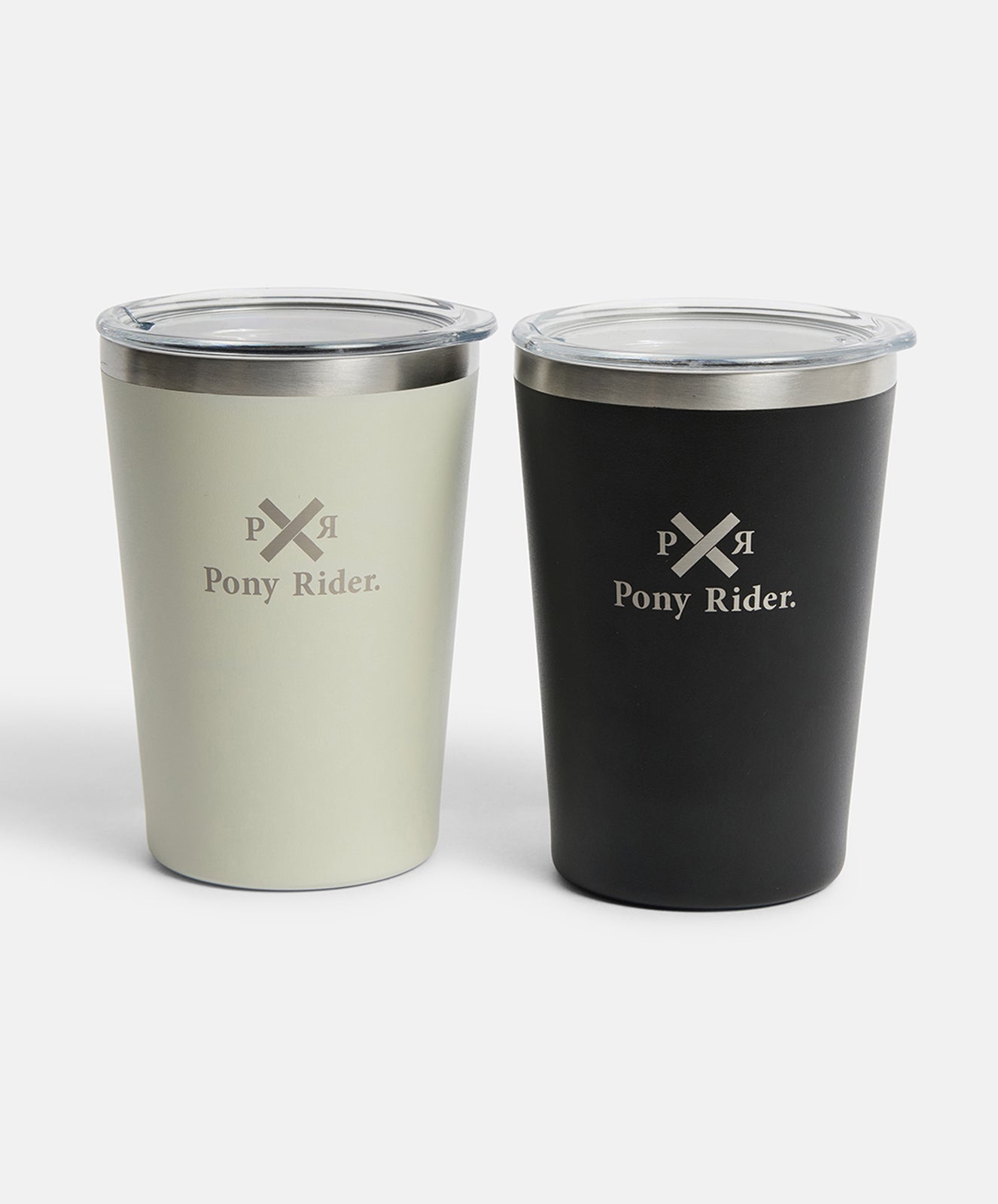 Pony Rider x Pargo 12oz Insulated Coffee Cup – Bone White