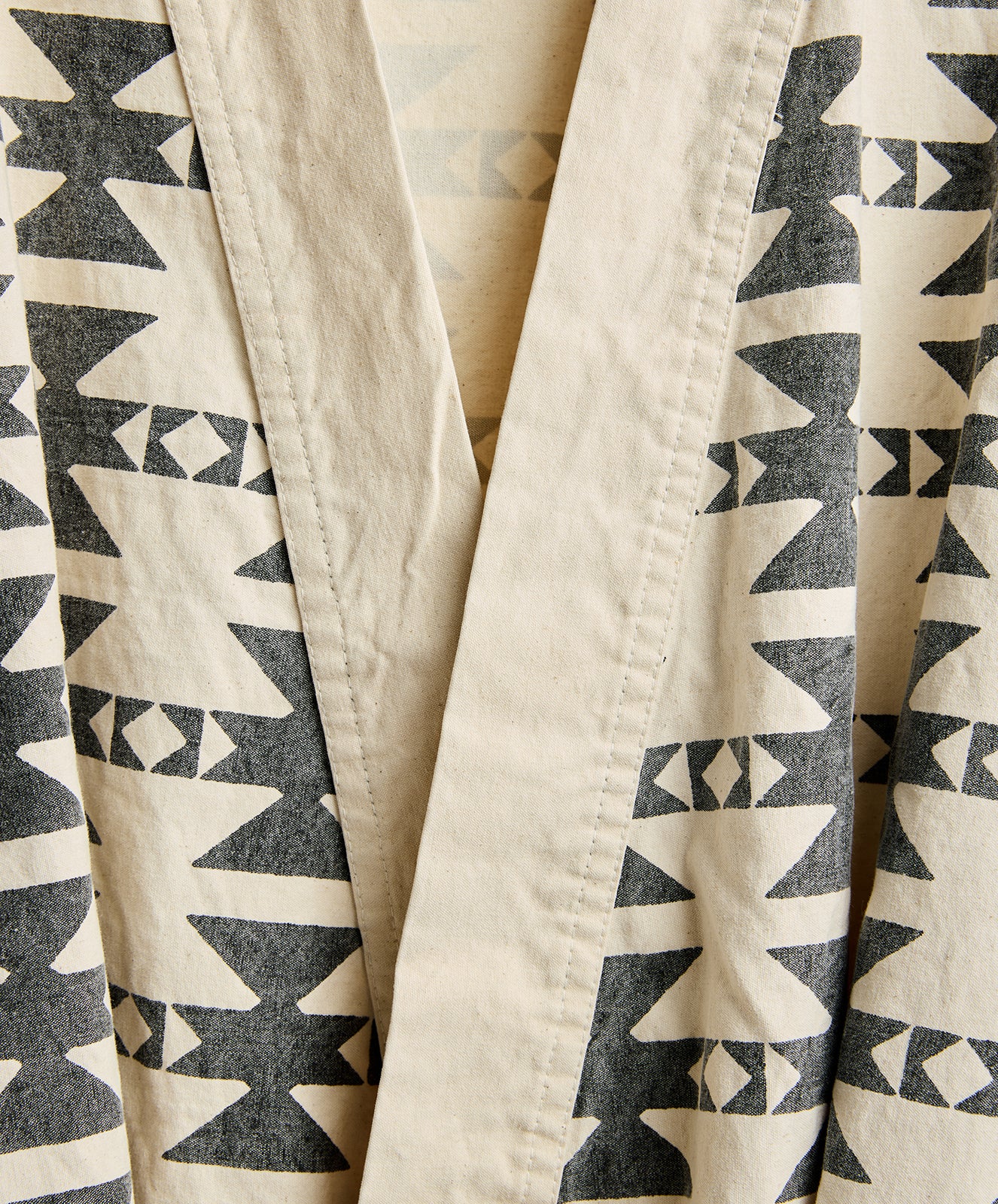 You’re Welcome Robe | Cotton/Linen | Natural & Coal