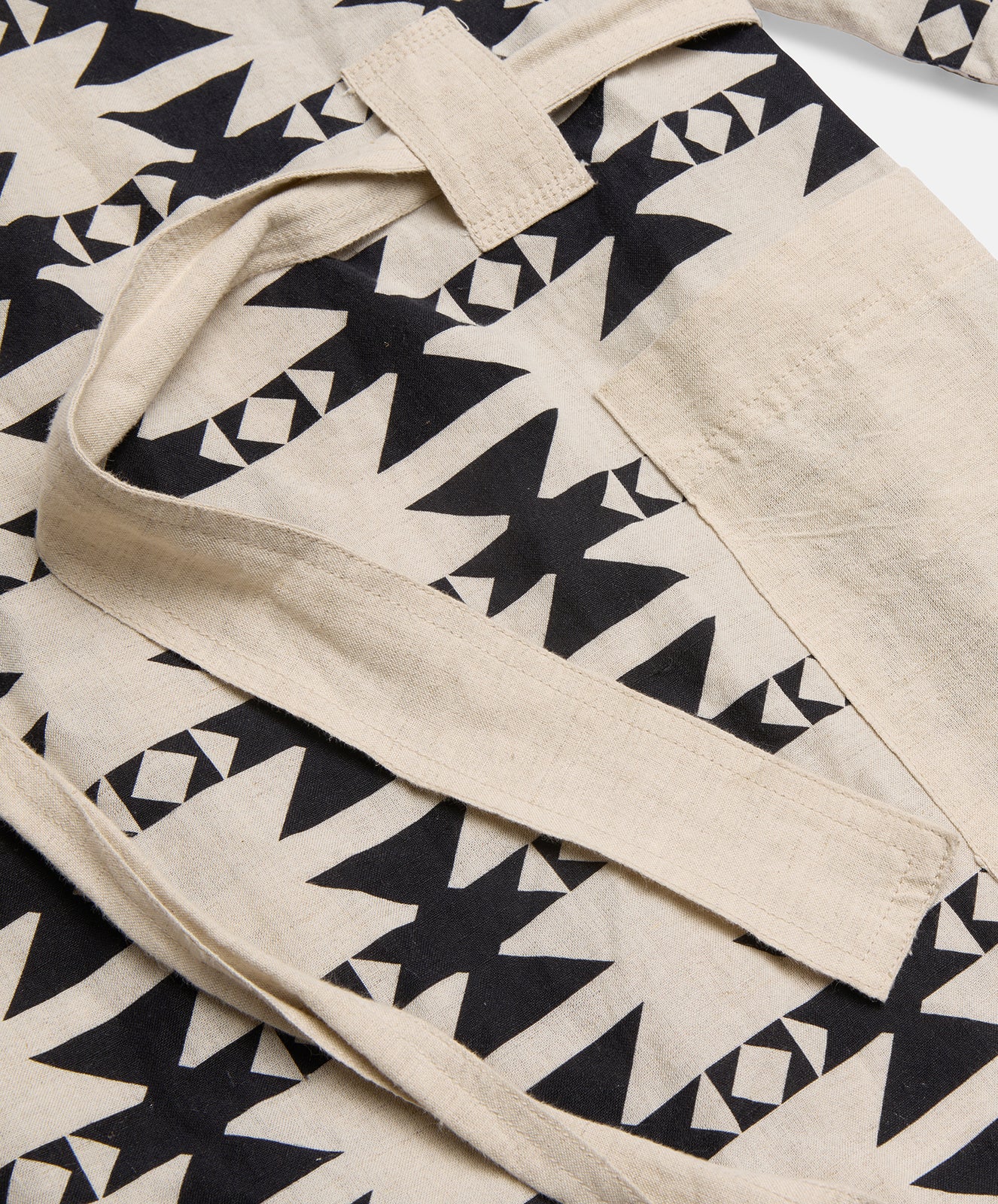 You’re Welcome Robe | Cotton/Linen | Natural & Coal