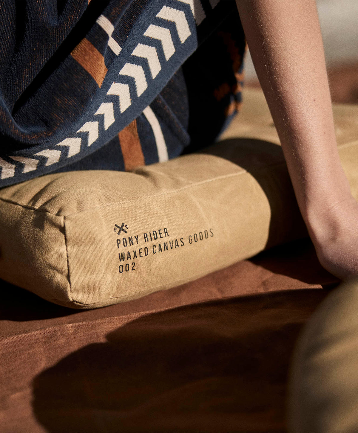 Camp Fire Seat Cushion Square | Waxed Clay | Clay
