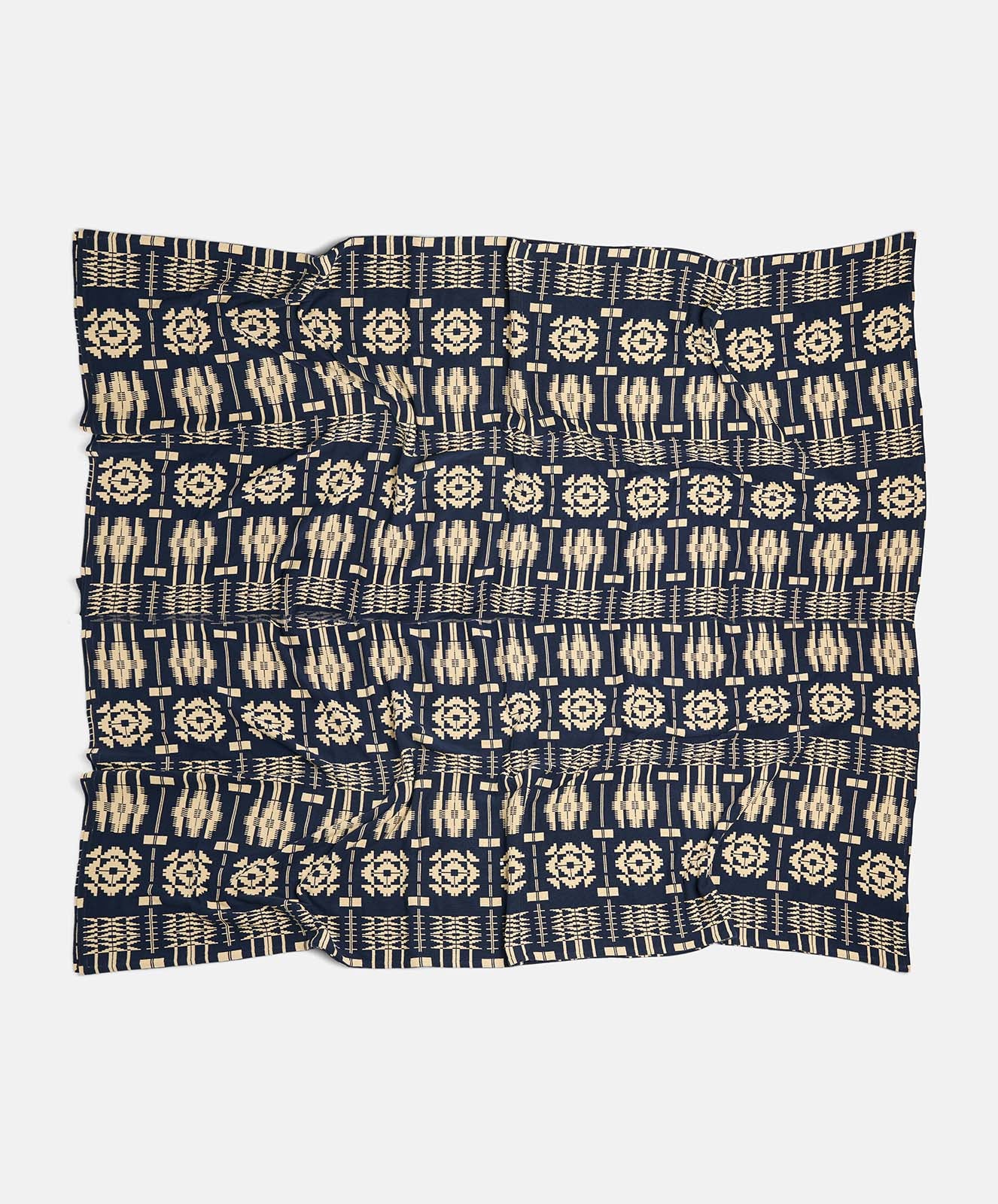 Lands Heritage Tapestry Cotton Blanket | Navy