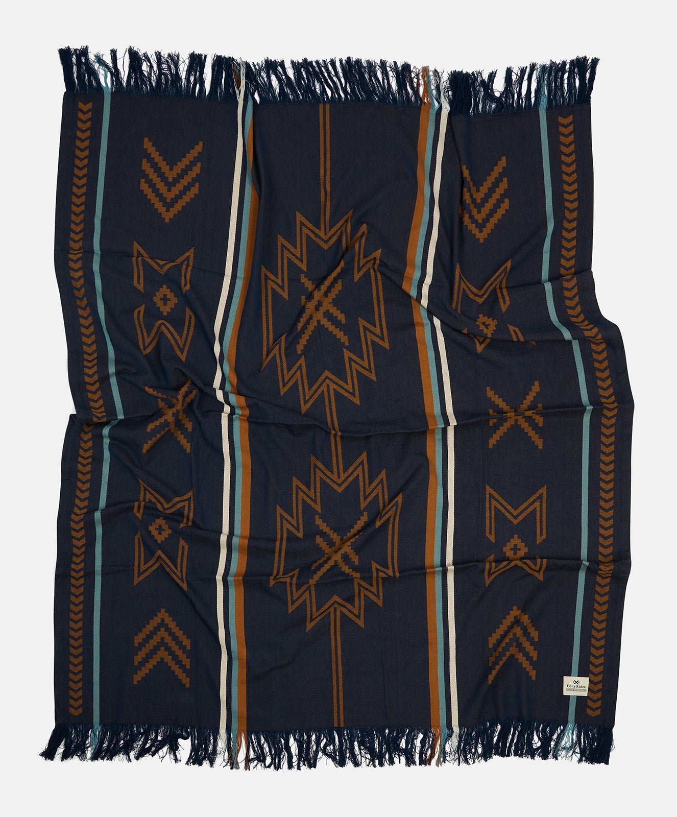 Seeker Travel Throw | Navy/Tan