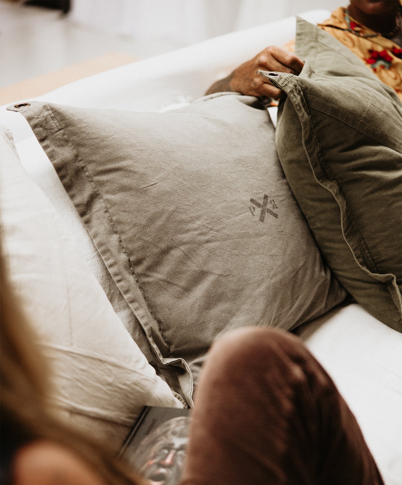 Highlander Cushion | Grey Olive