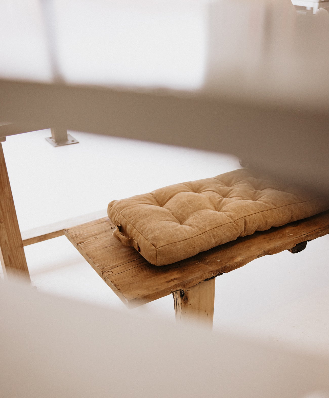 Field Tripper Bench Cushion | Upcycled | Clay