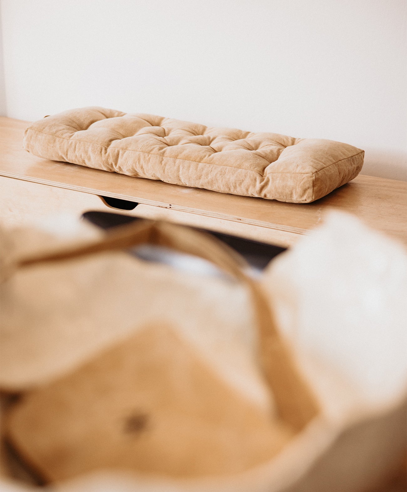 Field Tripper Bench Cushion | Upcycled | Clay