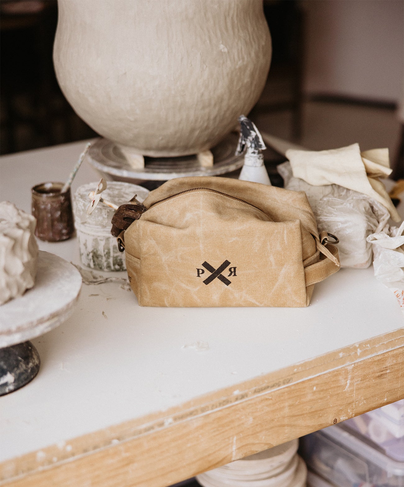 Slow Road Duffle Toiletry Bag | Clay