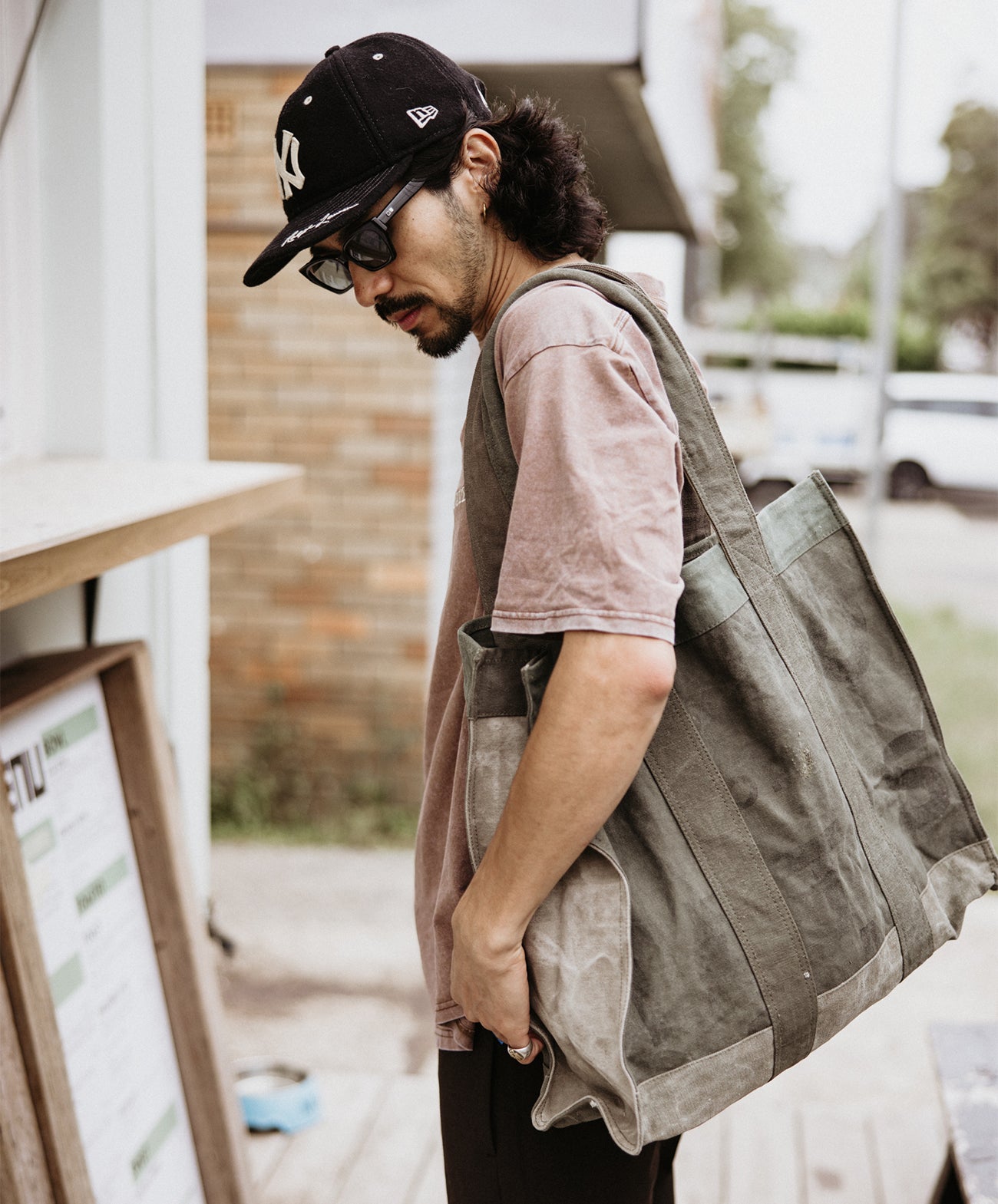 Land of Mates Upcycled Tote | Khaki