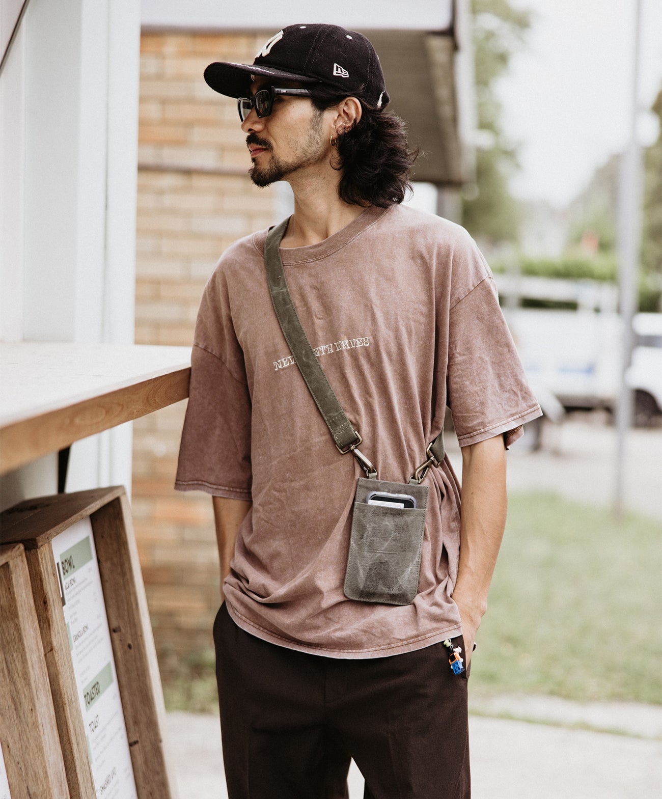 Land of Mates Phone Bag | Upcycled | Khaki