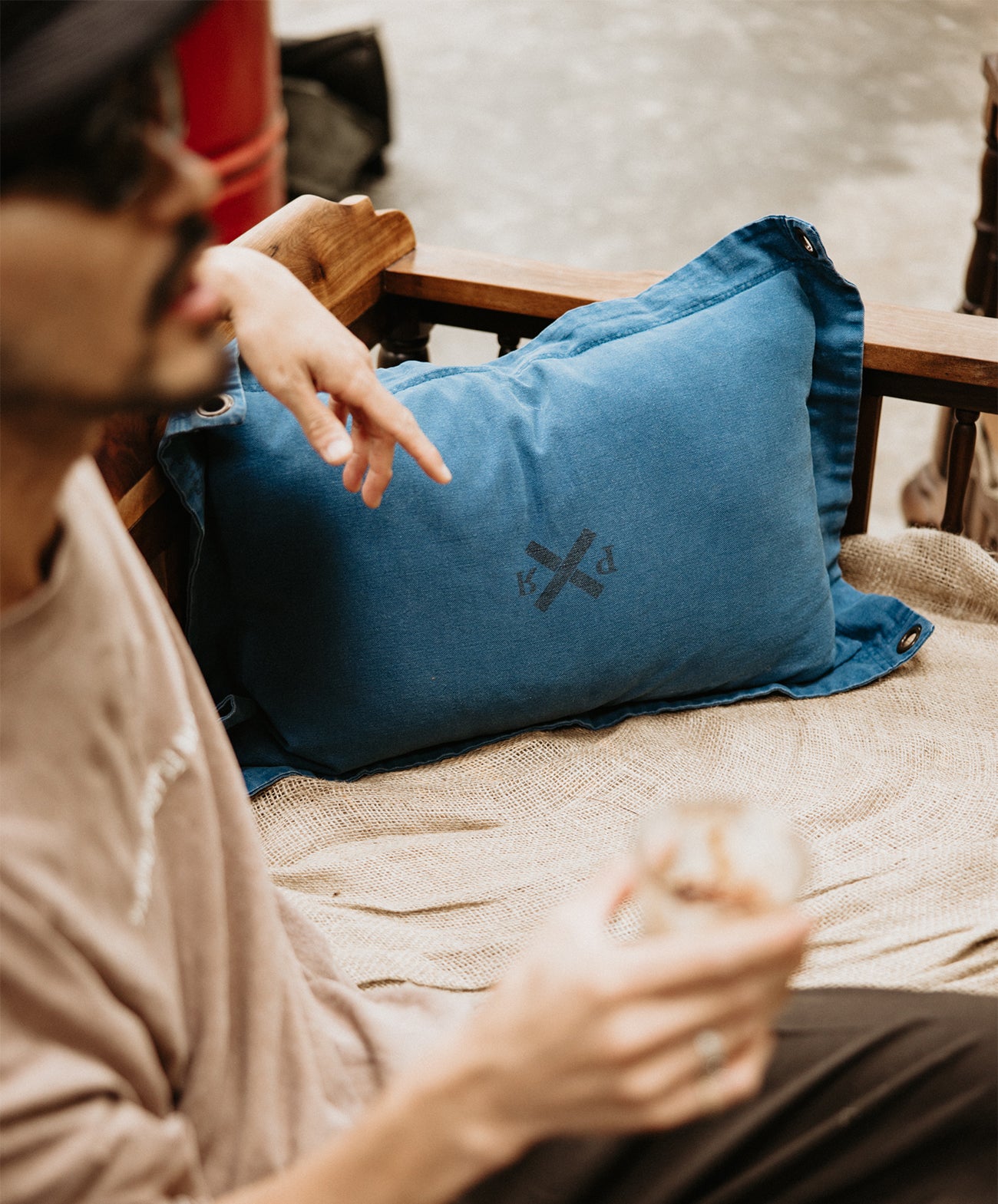 Lil Highlander Cushion | Cobalt Blue