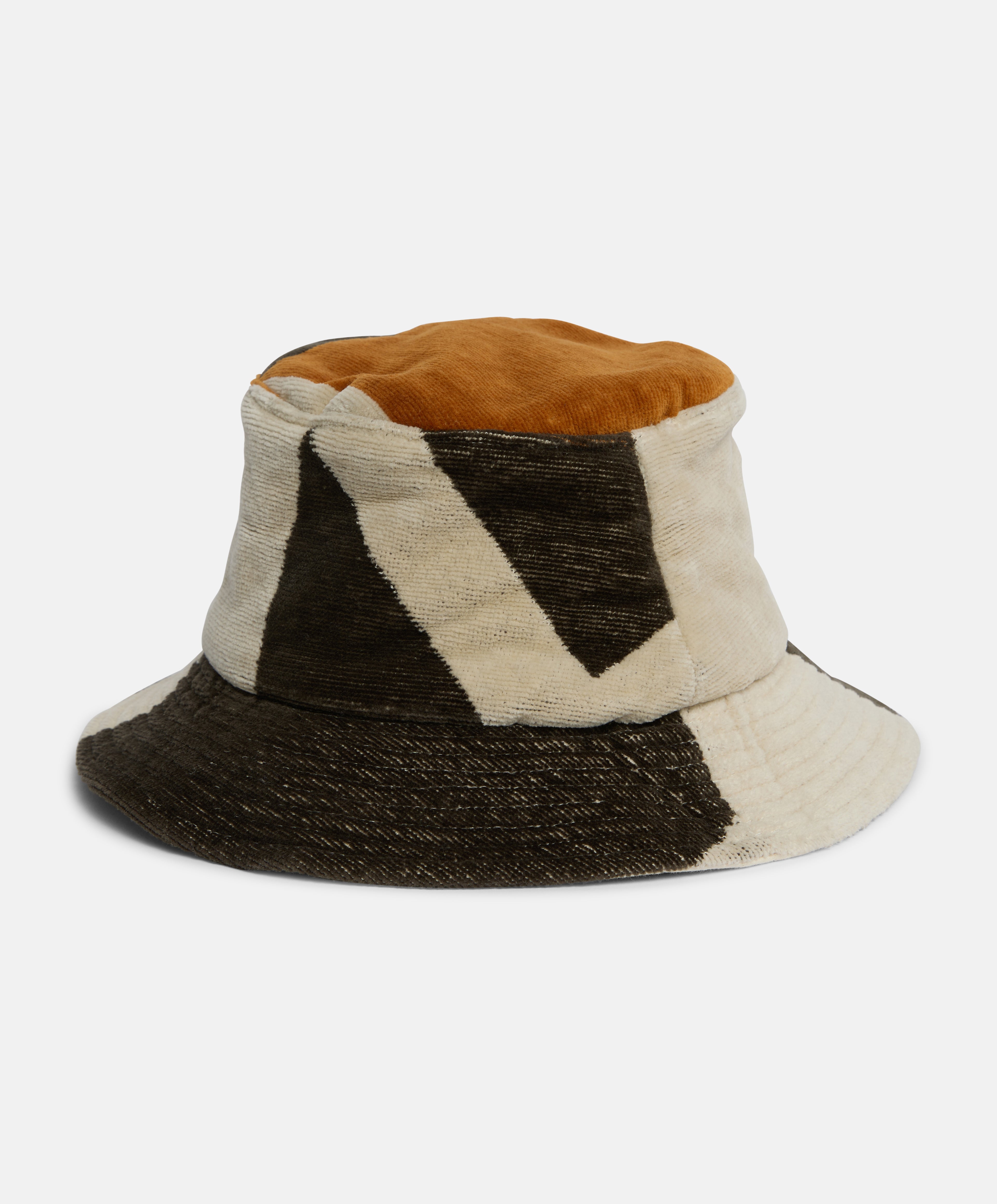 Rocky Mountain Bucket Hat | Recrafted Terry Towelling I Natural / Khaki / Spice