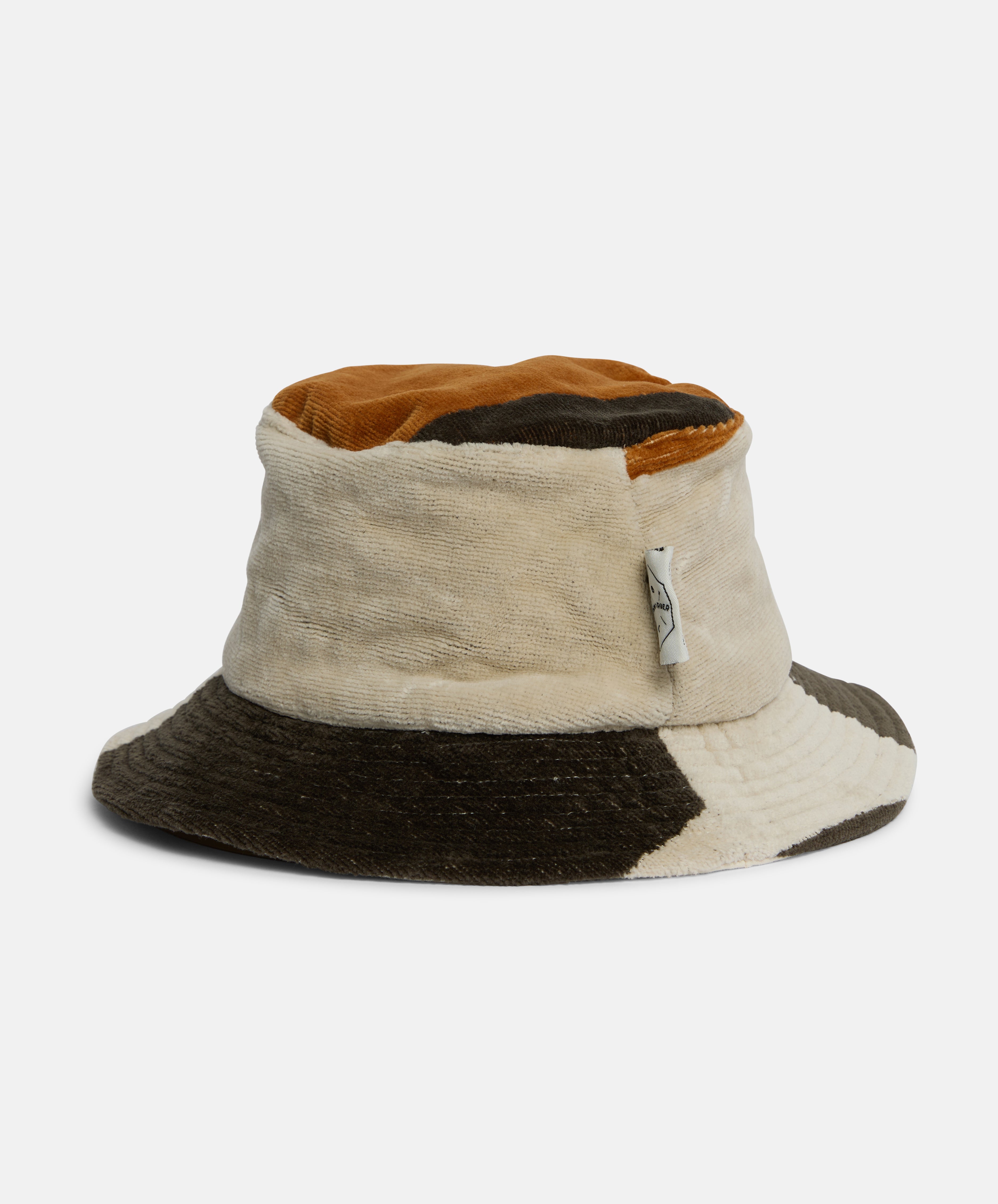 Rocky Mountain Bucket Hat | Recrafted Terry Towelling I Natural / Khaki / Spice