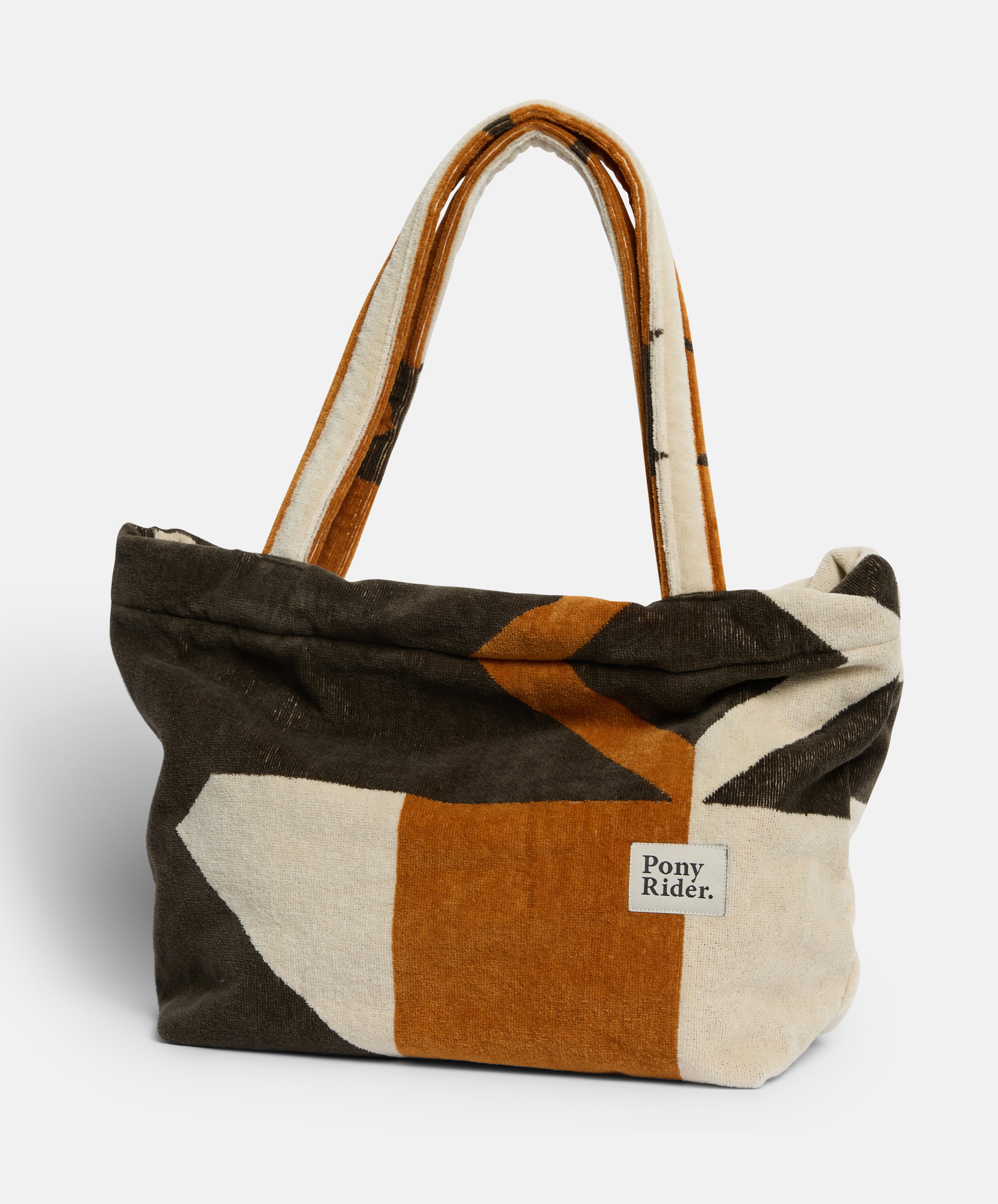 Rocky Mountain Tote | Recrafted Terry Towelling I Natural / Khaki / Spice