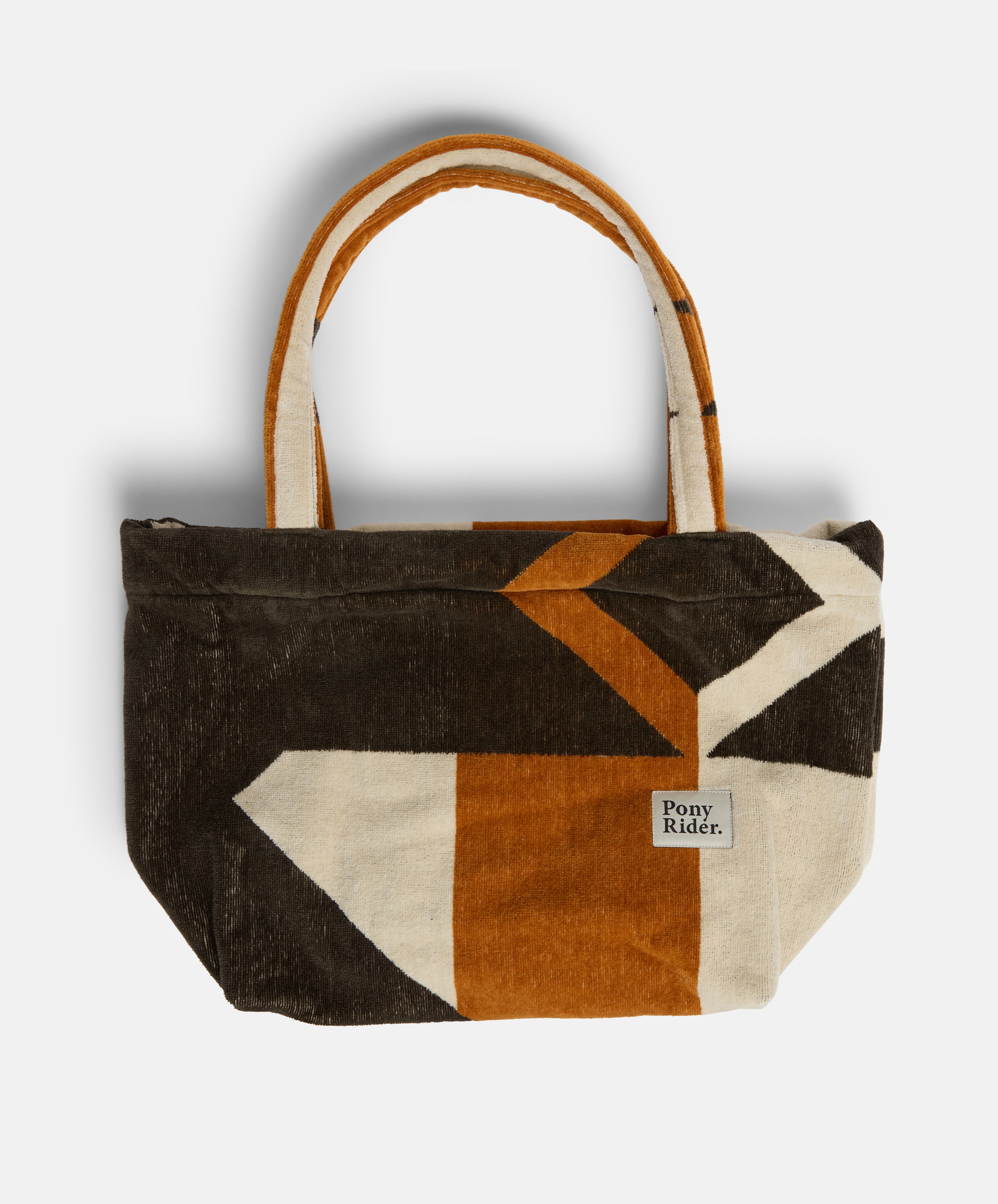 Rocky Mountain Tote | Recrafted Terry Towelling I Natural / Khaki / Spice