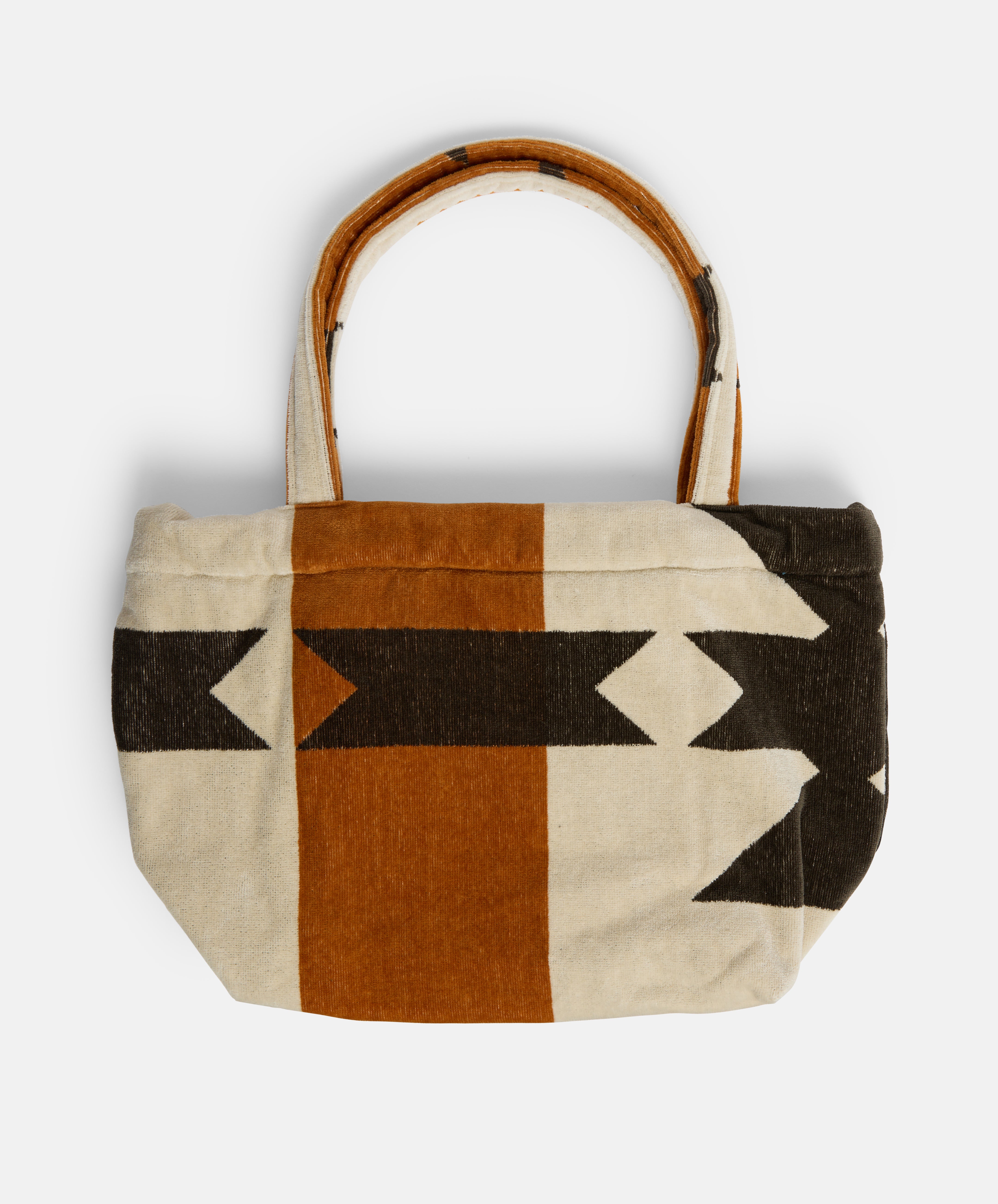 Rocky Mountain Tote | Recrafted Terry Towelling I Natural / Khaki / Spice