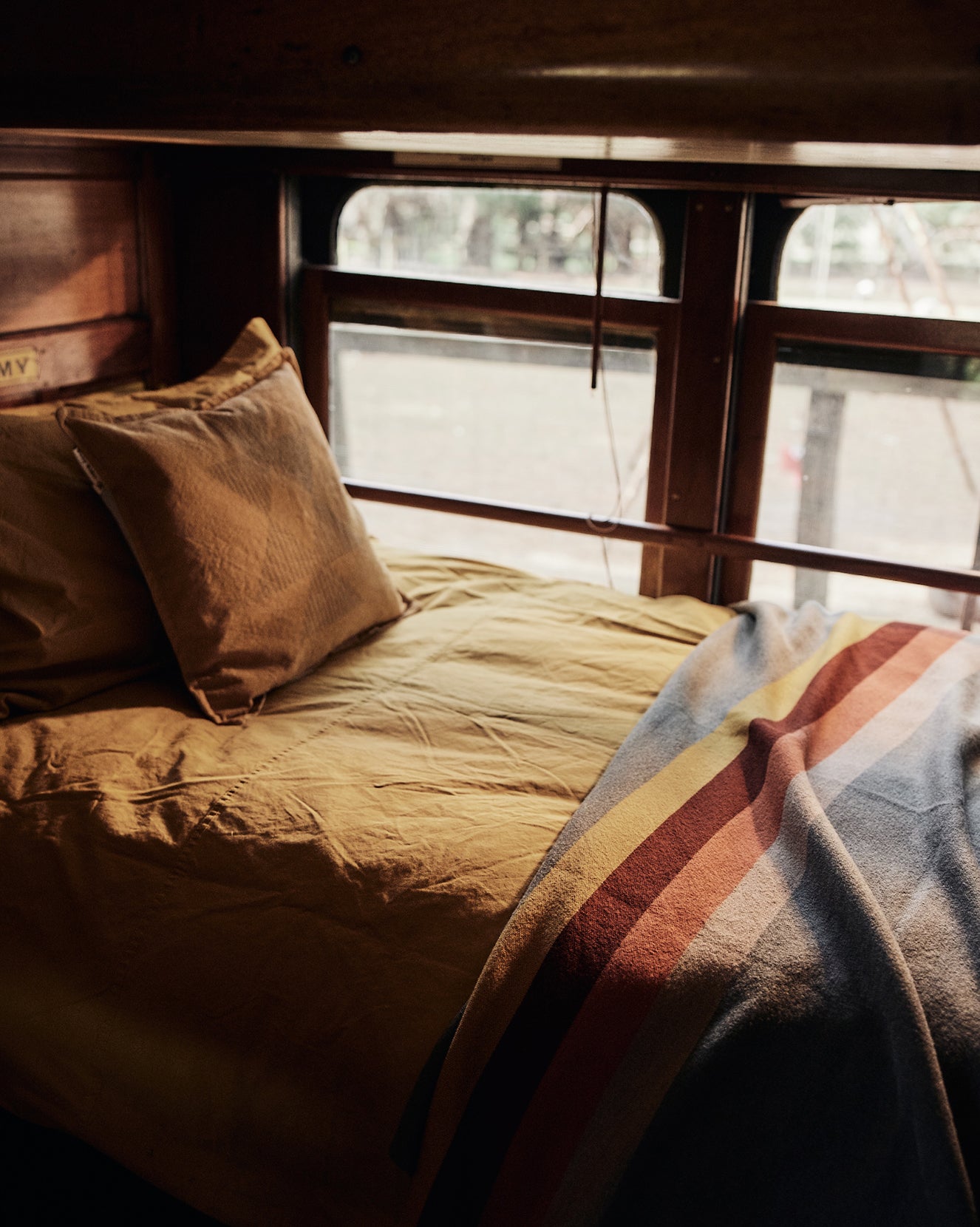 Our National Wool Blanket | Khaki Multi Stripe