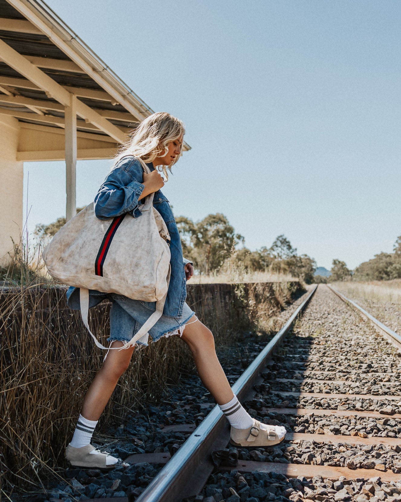 Escapee Canvas Overnight Bag | Upcycled | Natural