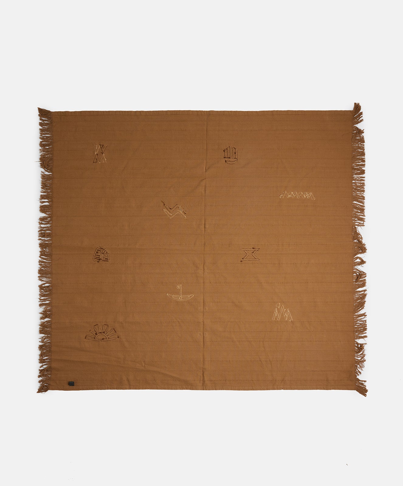 Ancestors Way Travel Brown Throw Blanket | Toffee