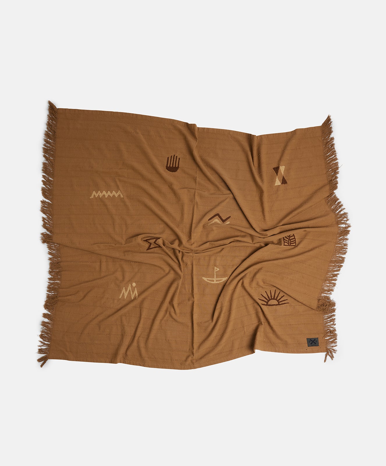 Ancestors Way Travel Brown Throw Blanket | Toffee