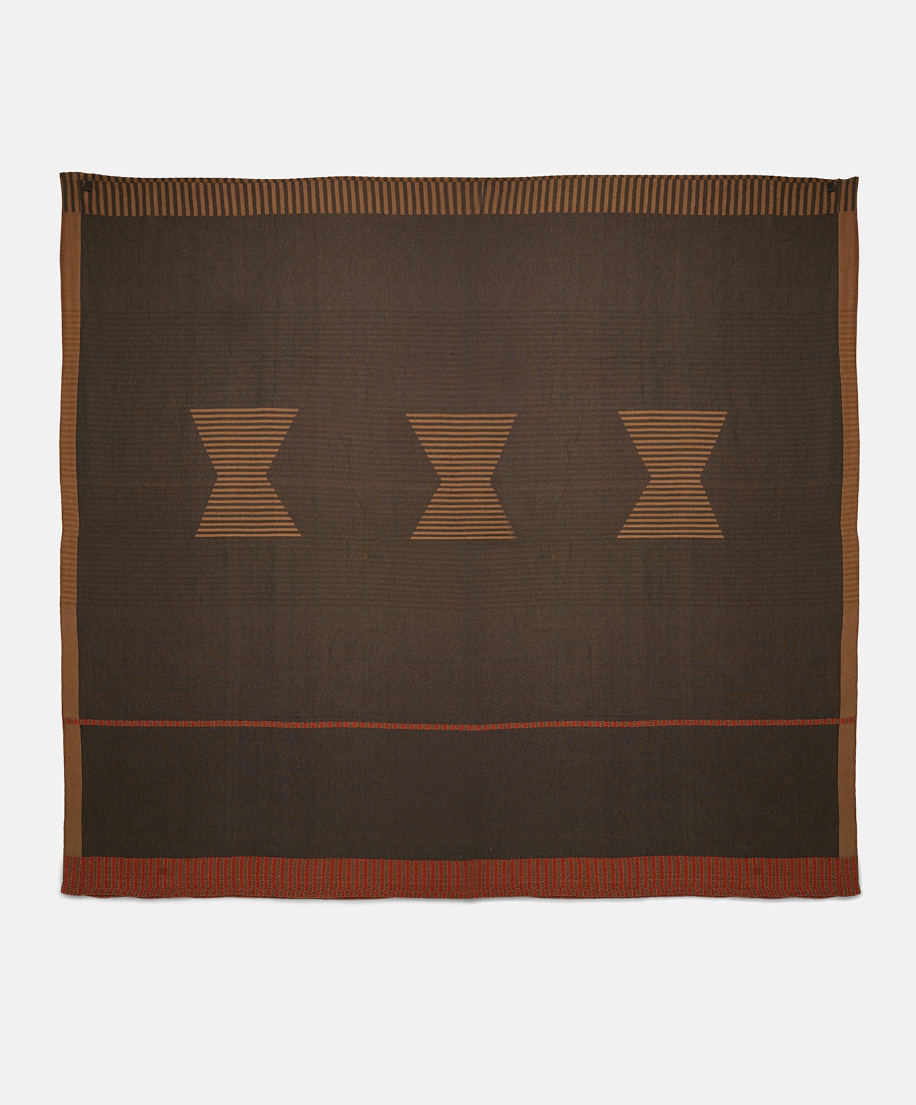 Azteca Reversible Bed Blanket | Tan & Charcoal