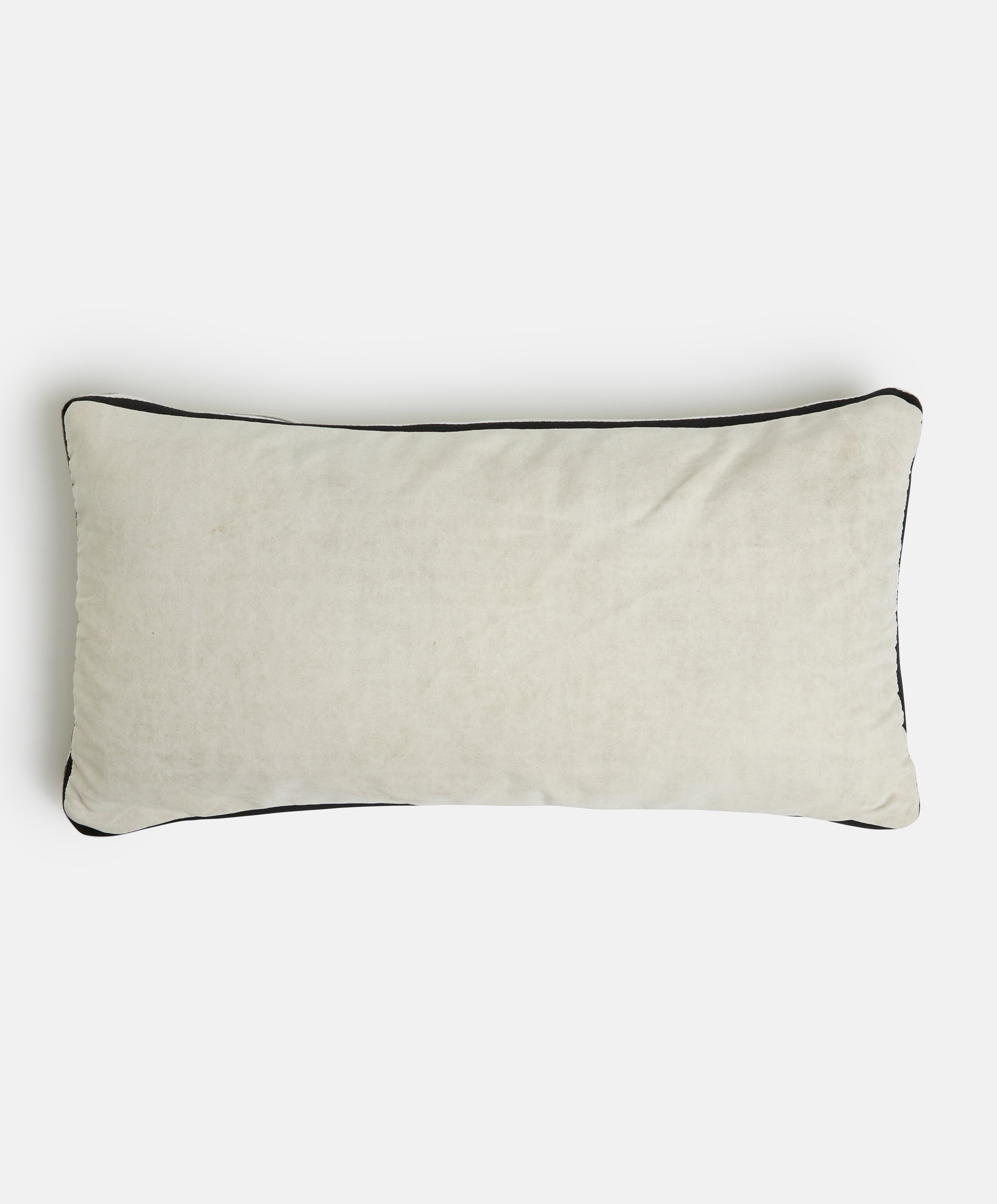 Mr Slow Cushion | Natural Upcycled with Black