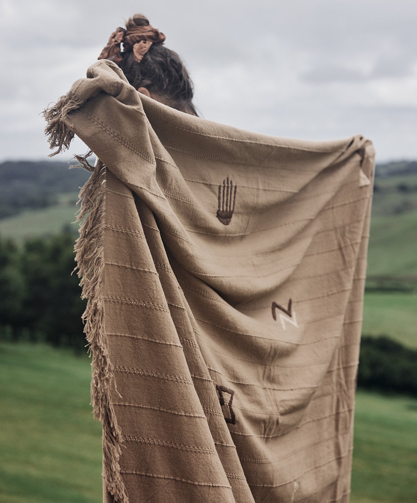 Ancestors Way Travel Brown Throw Blanket | Toffee