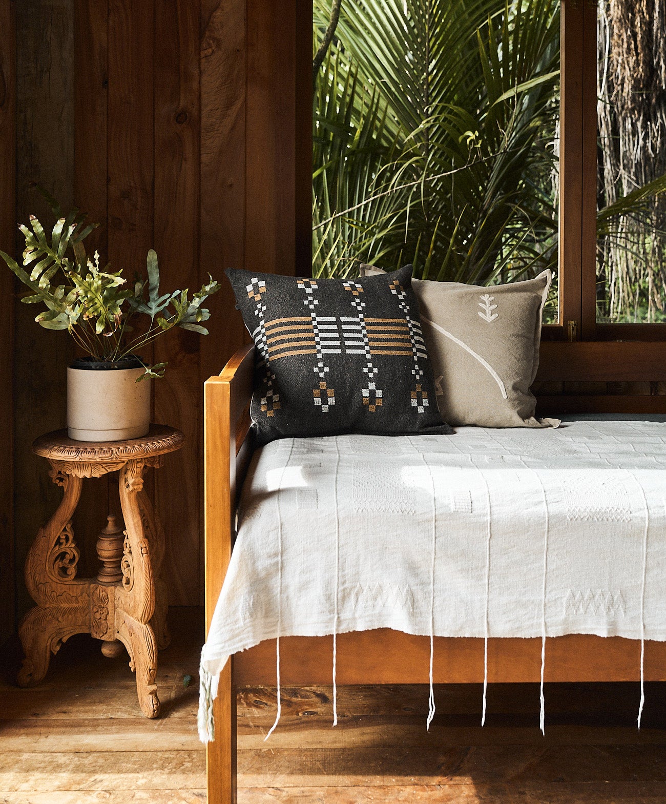 Alpine Retreat Cushion | Black/Natural