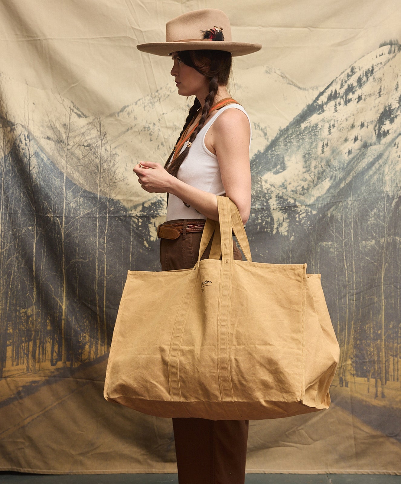 Market Carry All Canvas Tote Bag | Clay