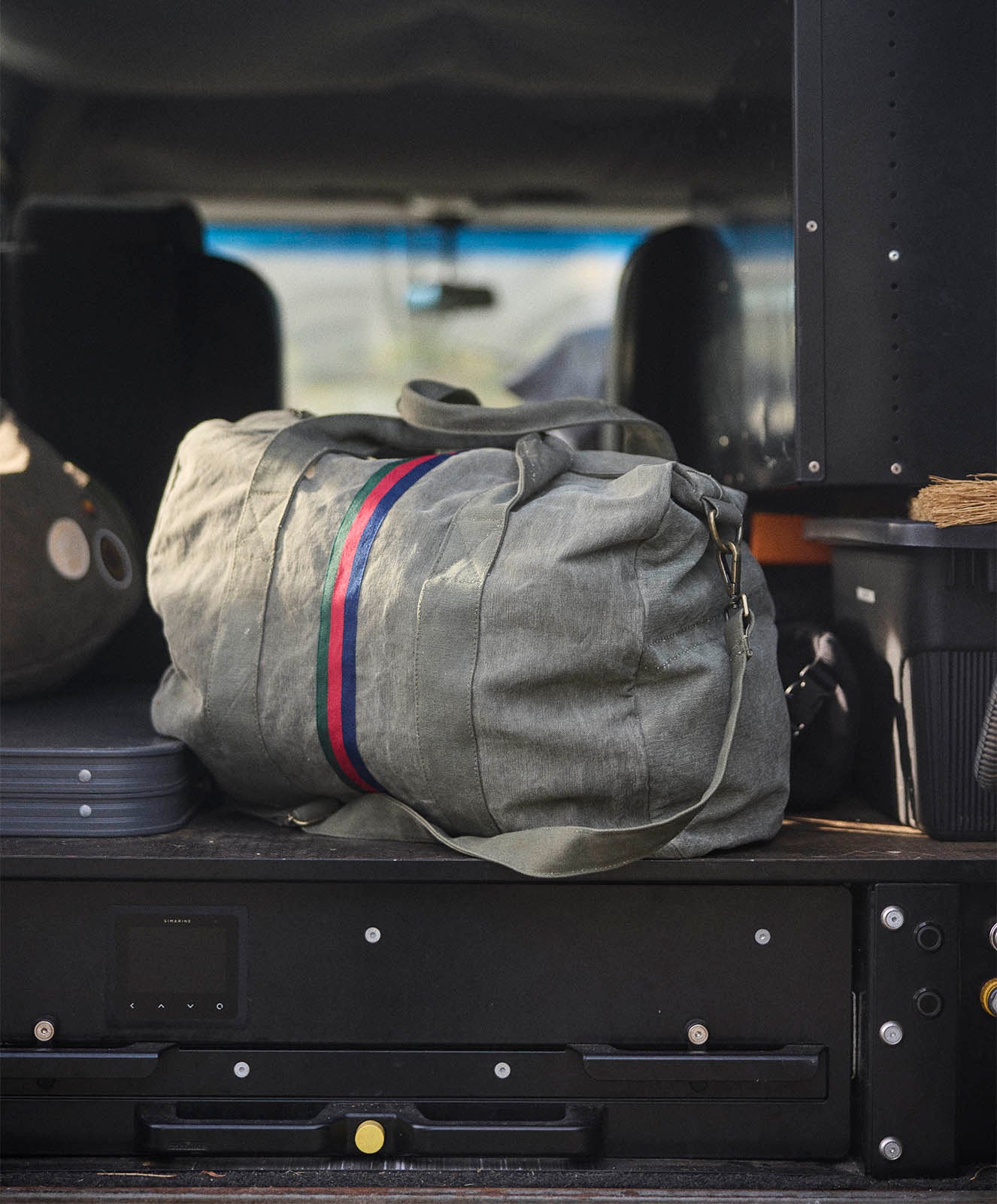 Escapee Canvas Overnight Bag | Upcycled | Khaki
