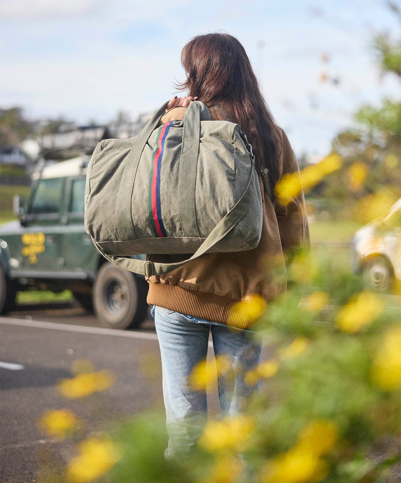 Escapee Canvas Overnight Bag | Upcycled | Khaki