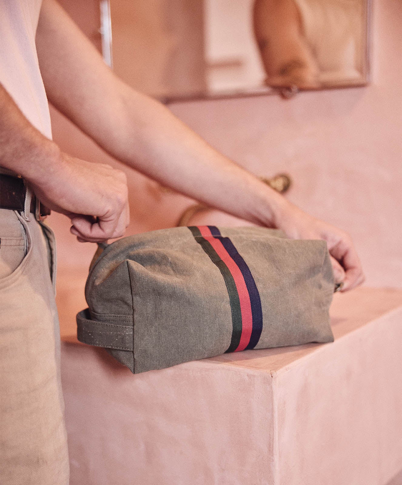 Escapee Toiletries Bag | Upcycled | Khaki