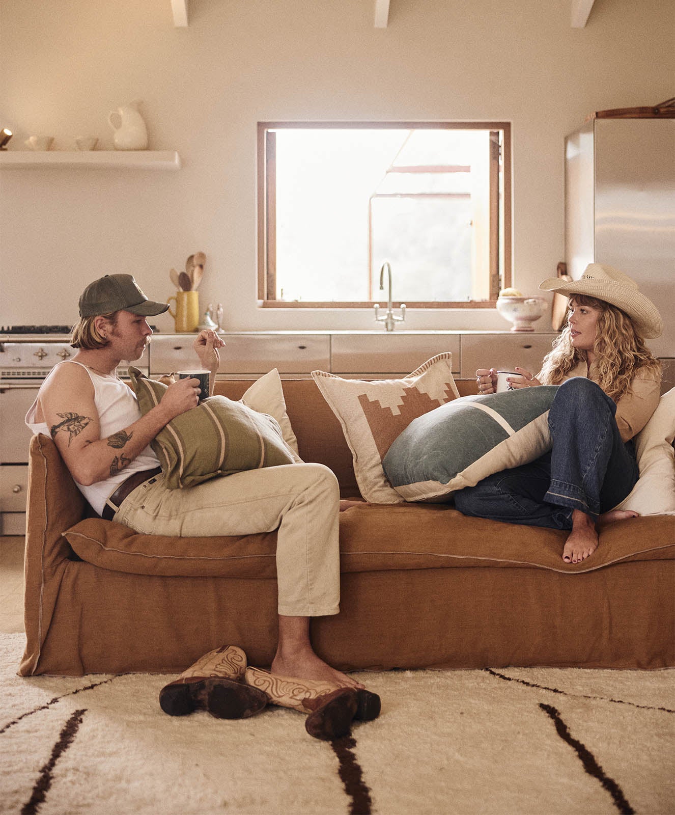 Dusty Creek Cushion | Cream