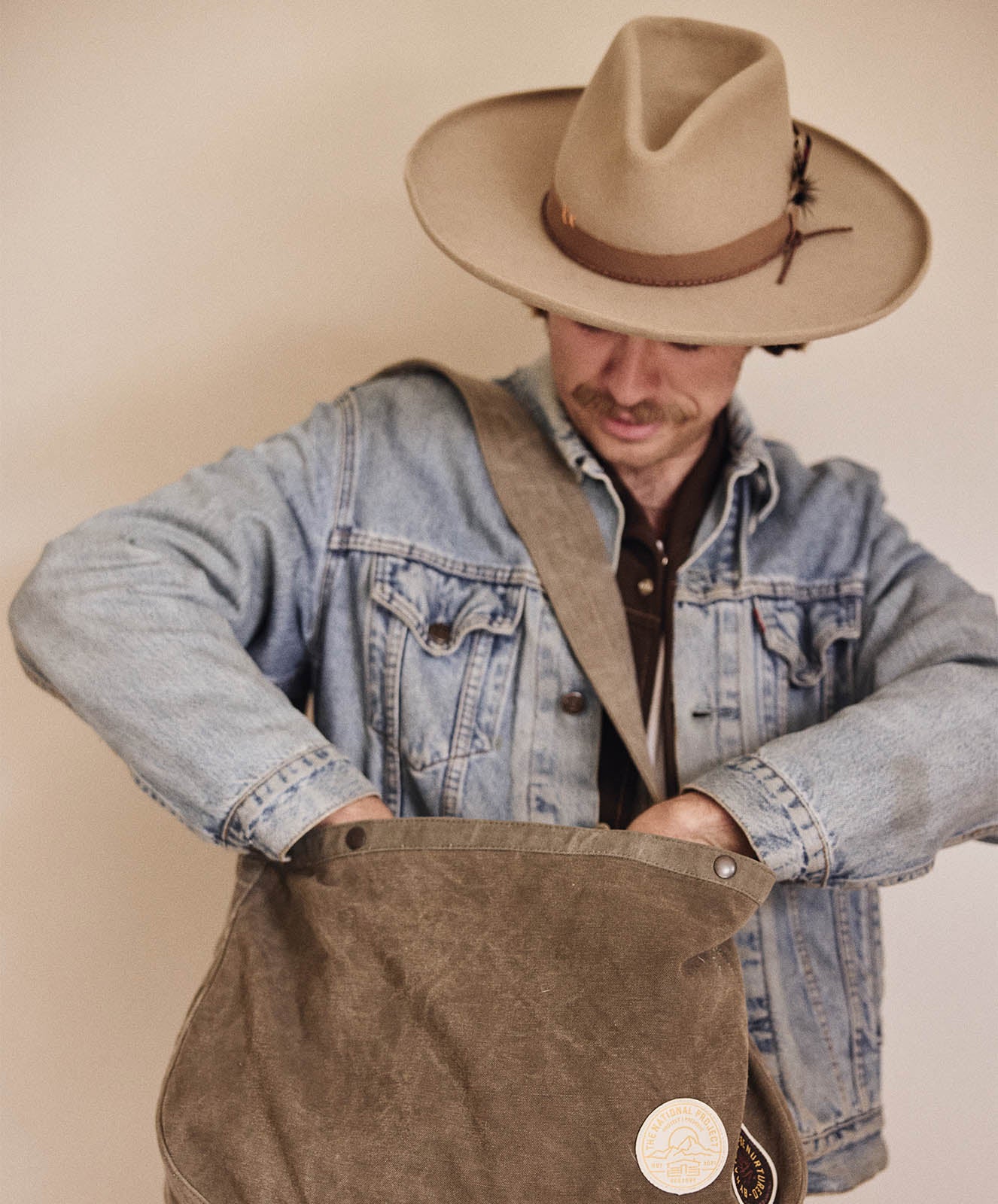 Messenger Bag | Upcycled |  Khaki