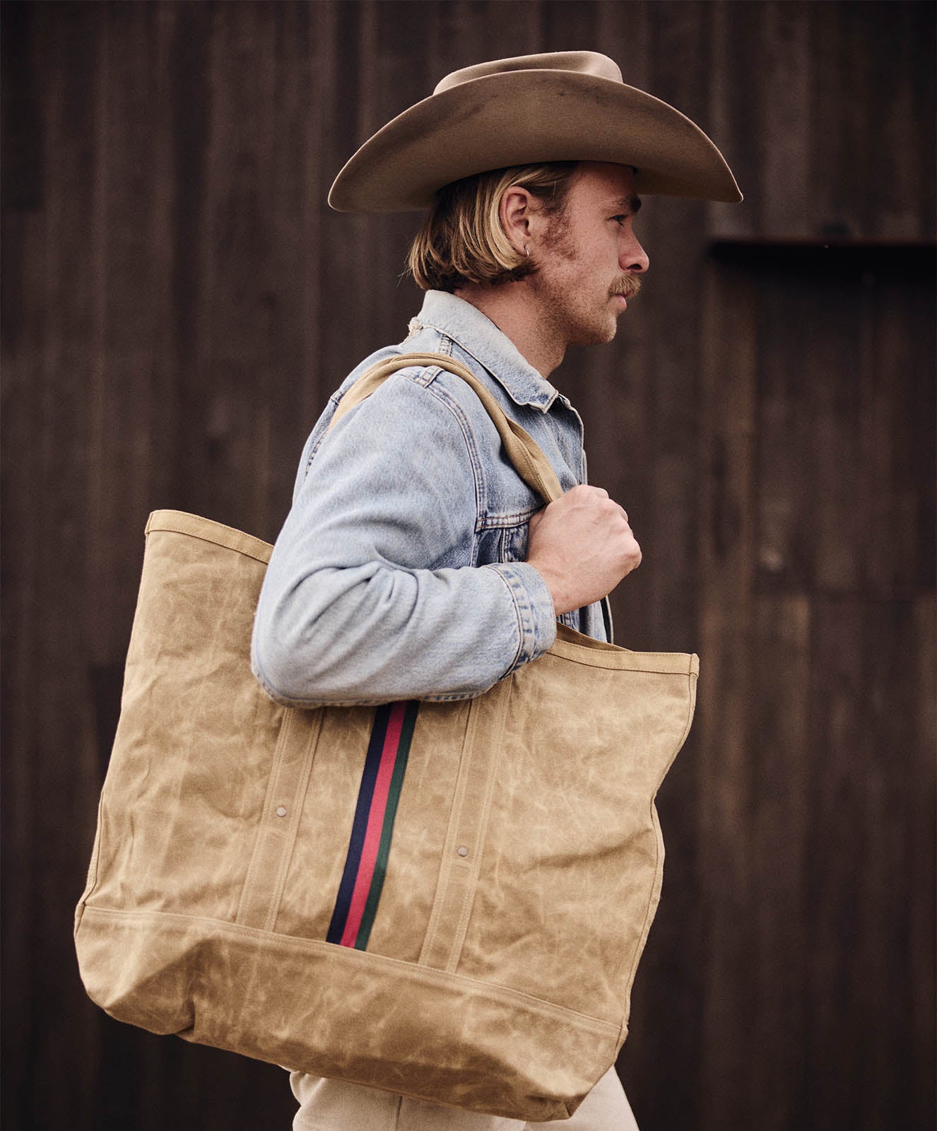 Escapee Large Canvas Tote Bag | Golden Tan