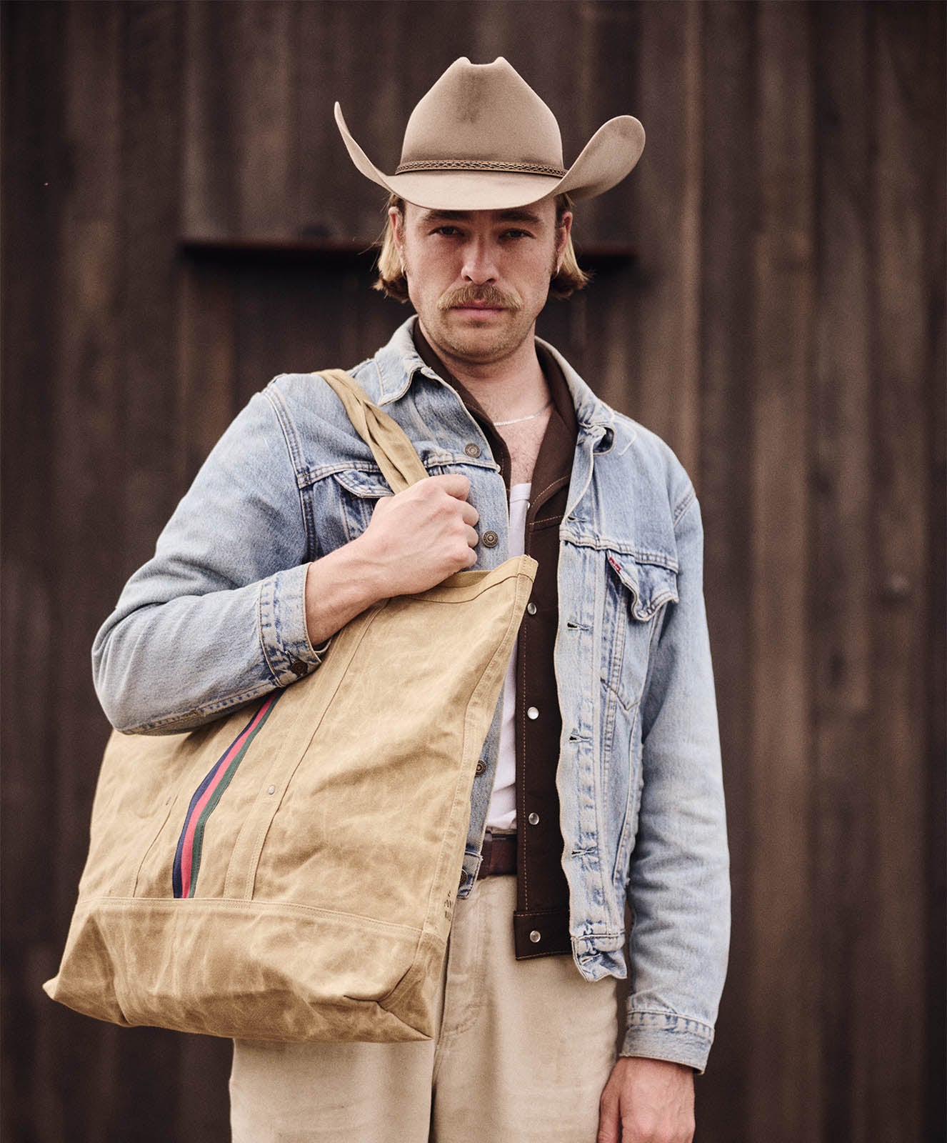 Escapee Large Canvas Tote Bag | Golden Tan