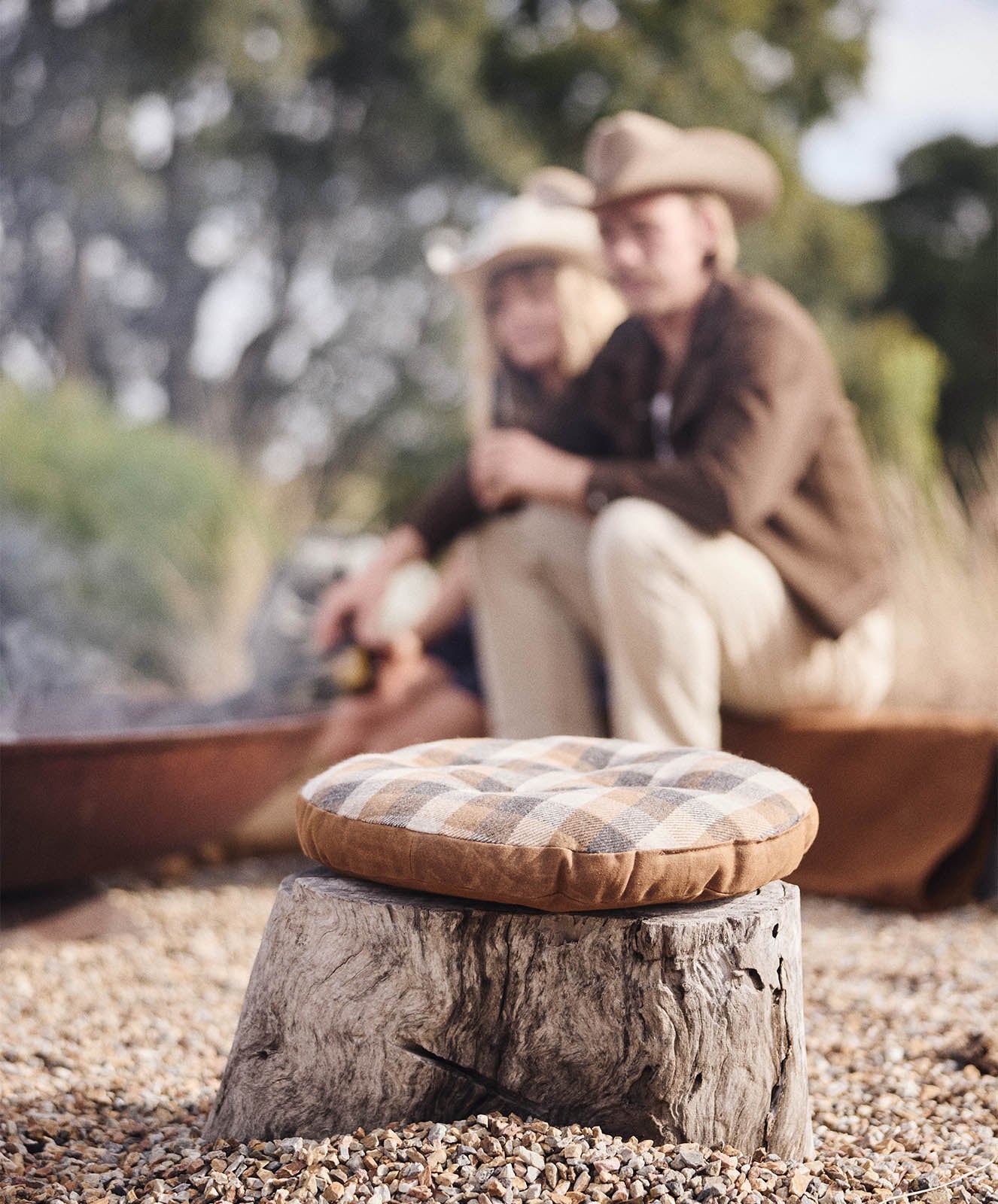 Day Tripper Outdoor Seat Cushion | Waxed Spice & Flannel