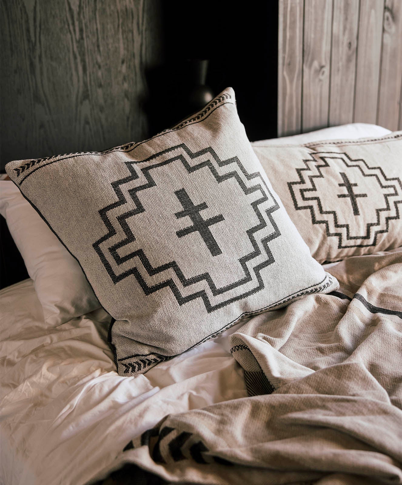 Tree Totem Cushion Cover | Black