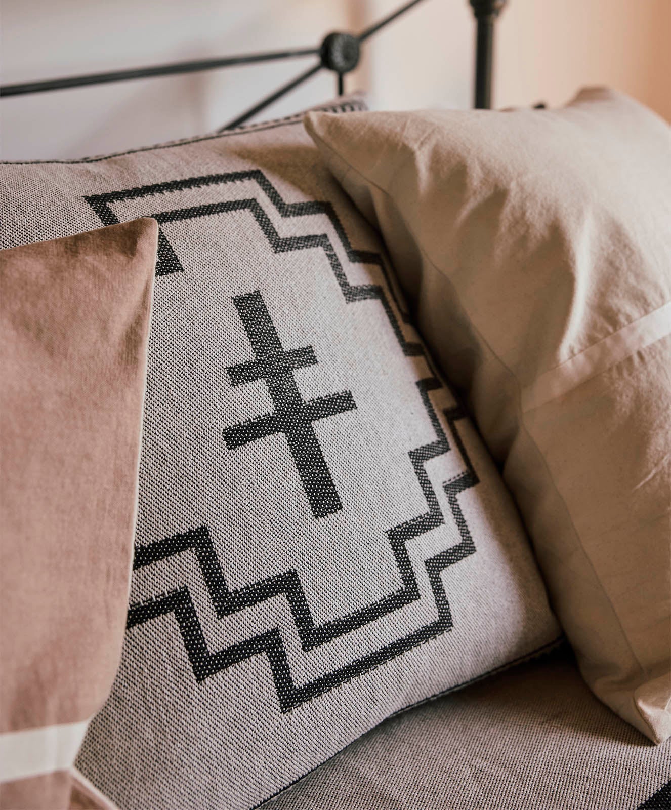 Tree Totem Cushion Cover | Black