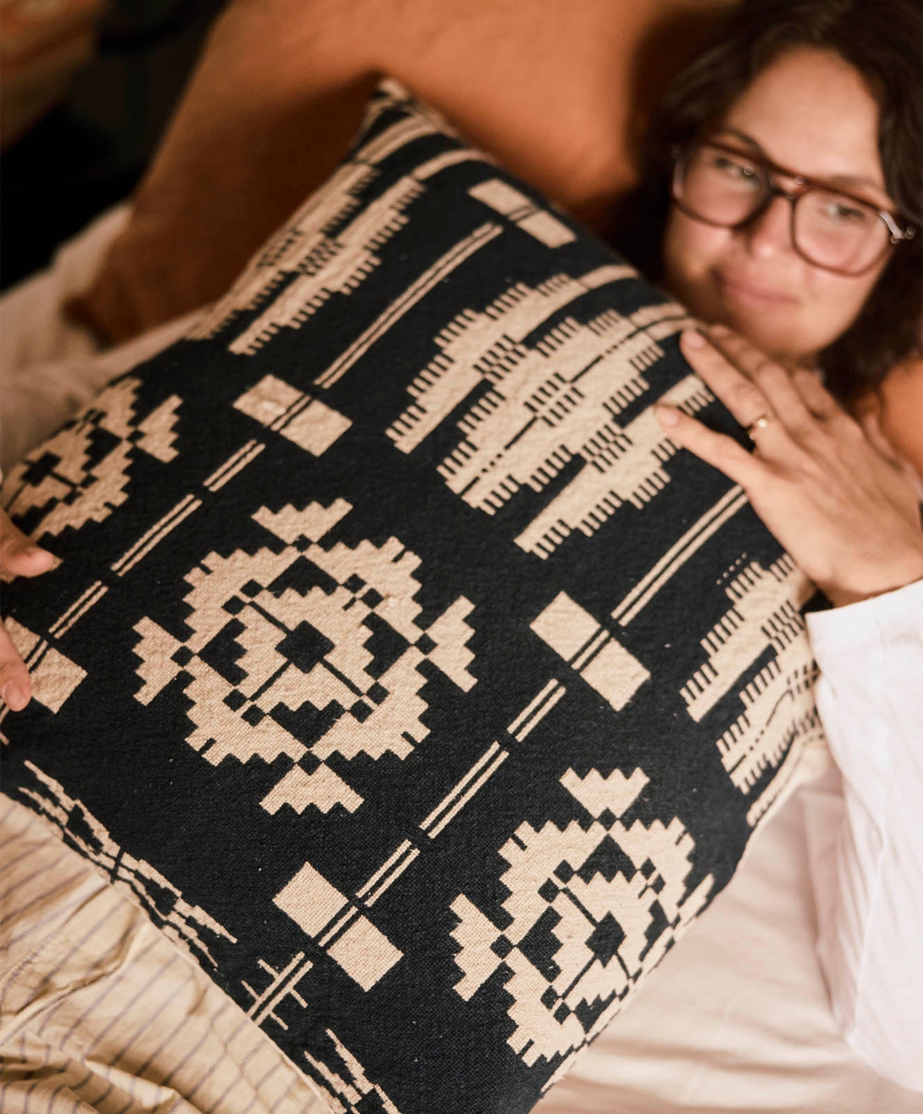 Lands Heritage Weave Cushion Cover | Navy
