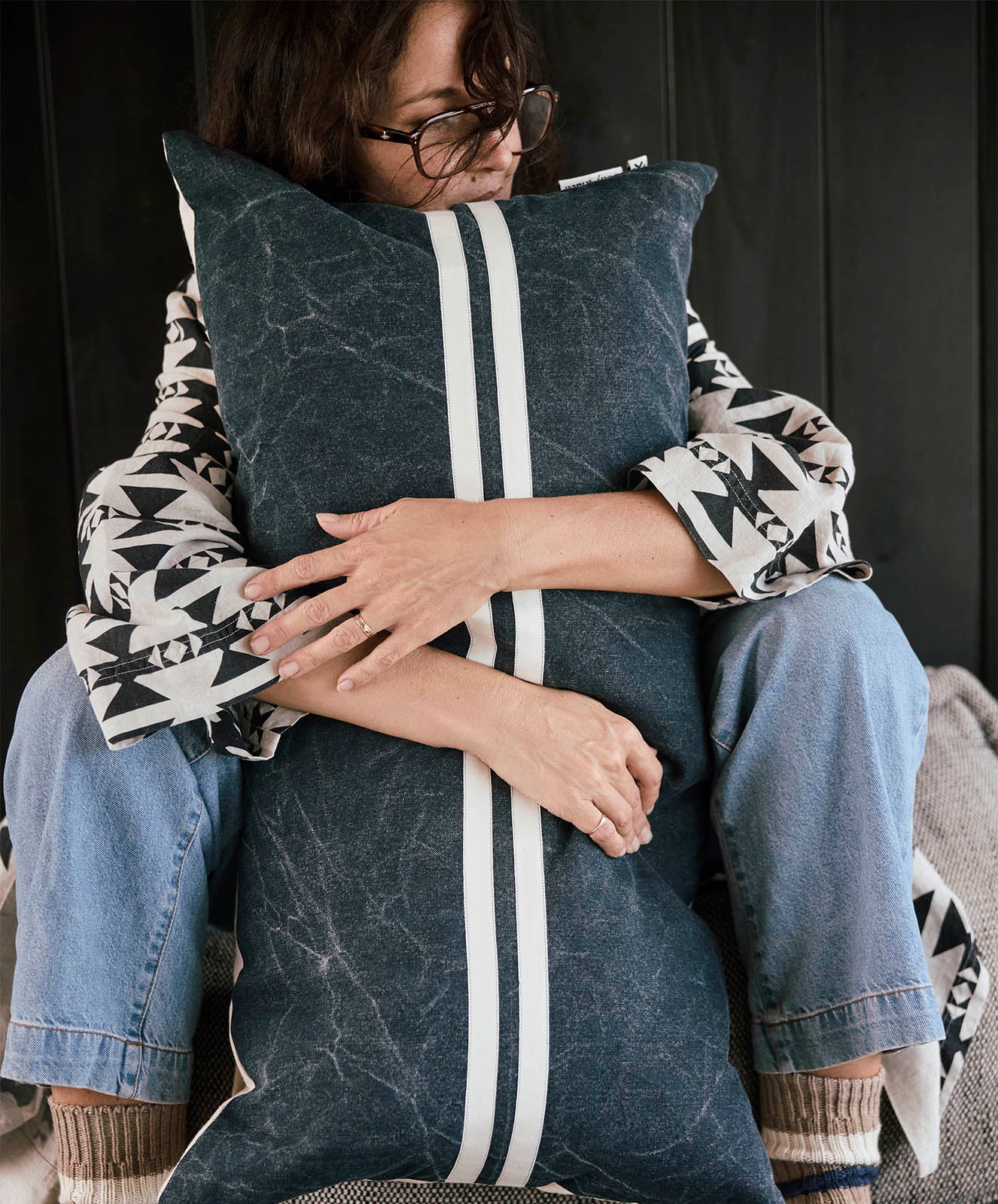 Wanderful Rectangle Cushion I Navy (PRE SALE)