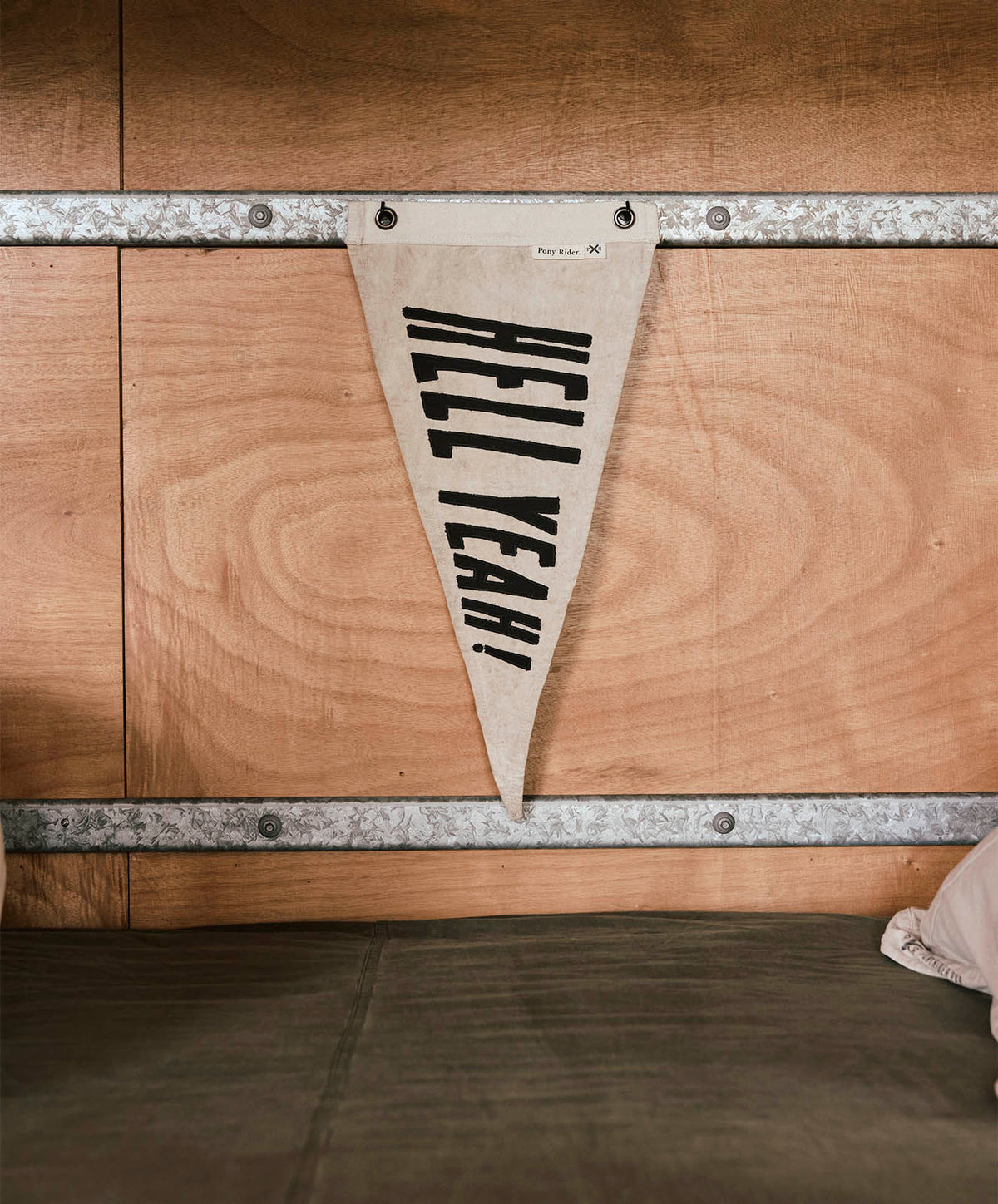 Hell Yeah Flag Wall Banner | Natural | Upcycled