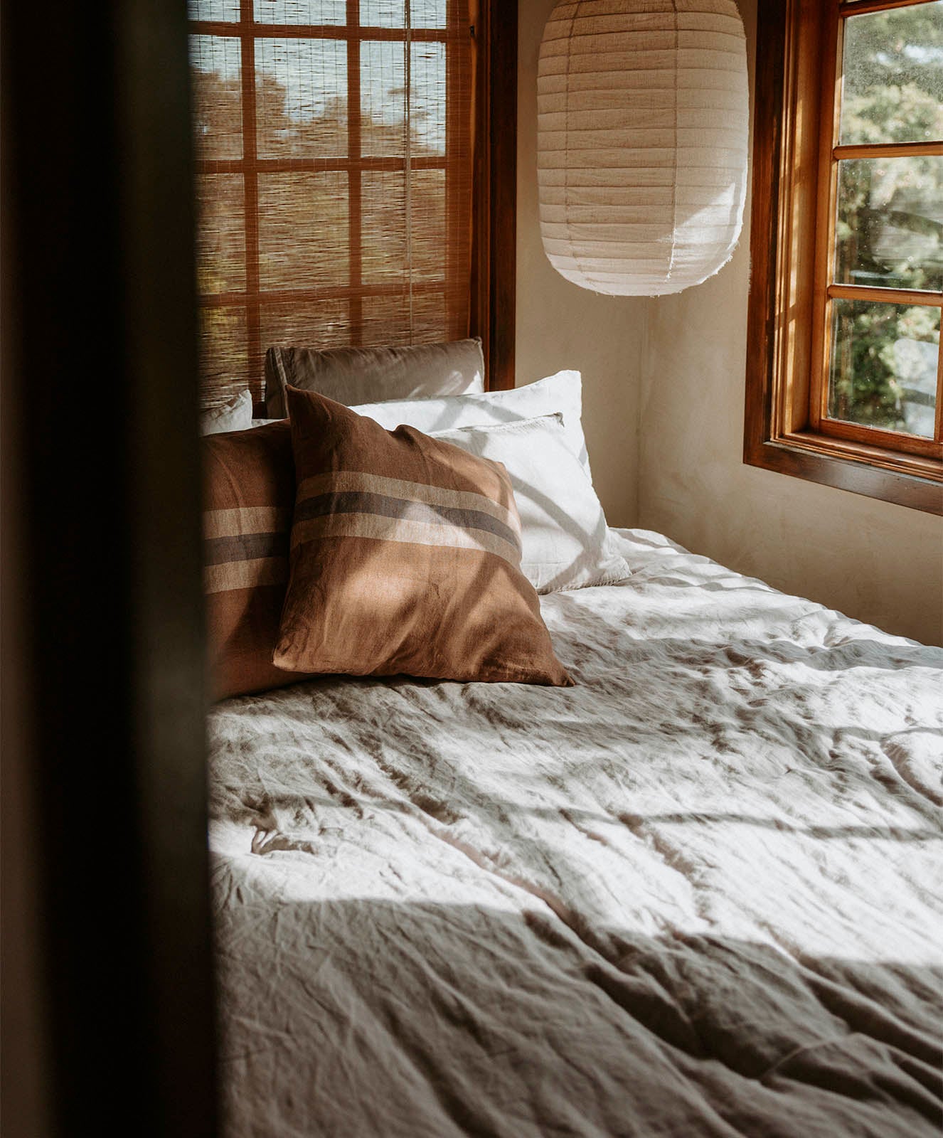 River Run Square Cushion Cover | Linen
