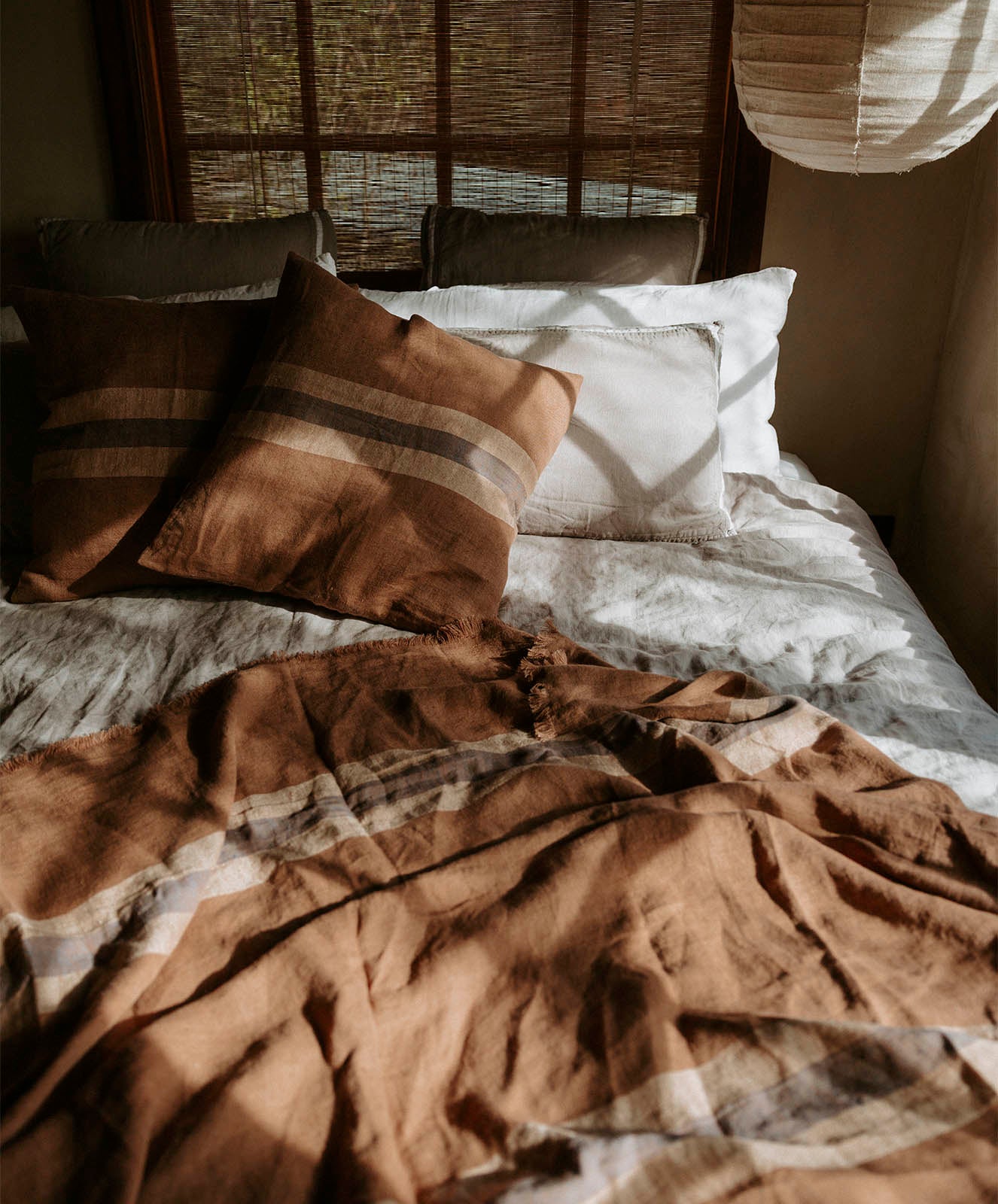 River Run Square Cushion Cover | Linen
