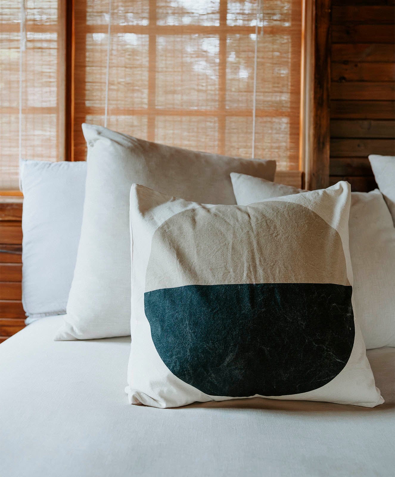 Moonwise Cushion Cover  | Stone Black | 55x55