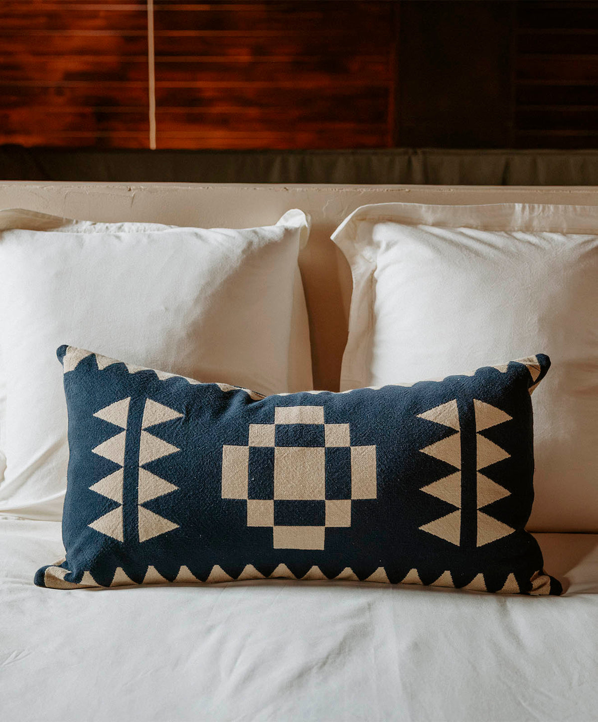 Cradle Mountain Cushion Cover | Natural/Black | 85*45