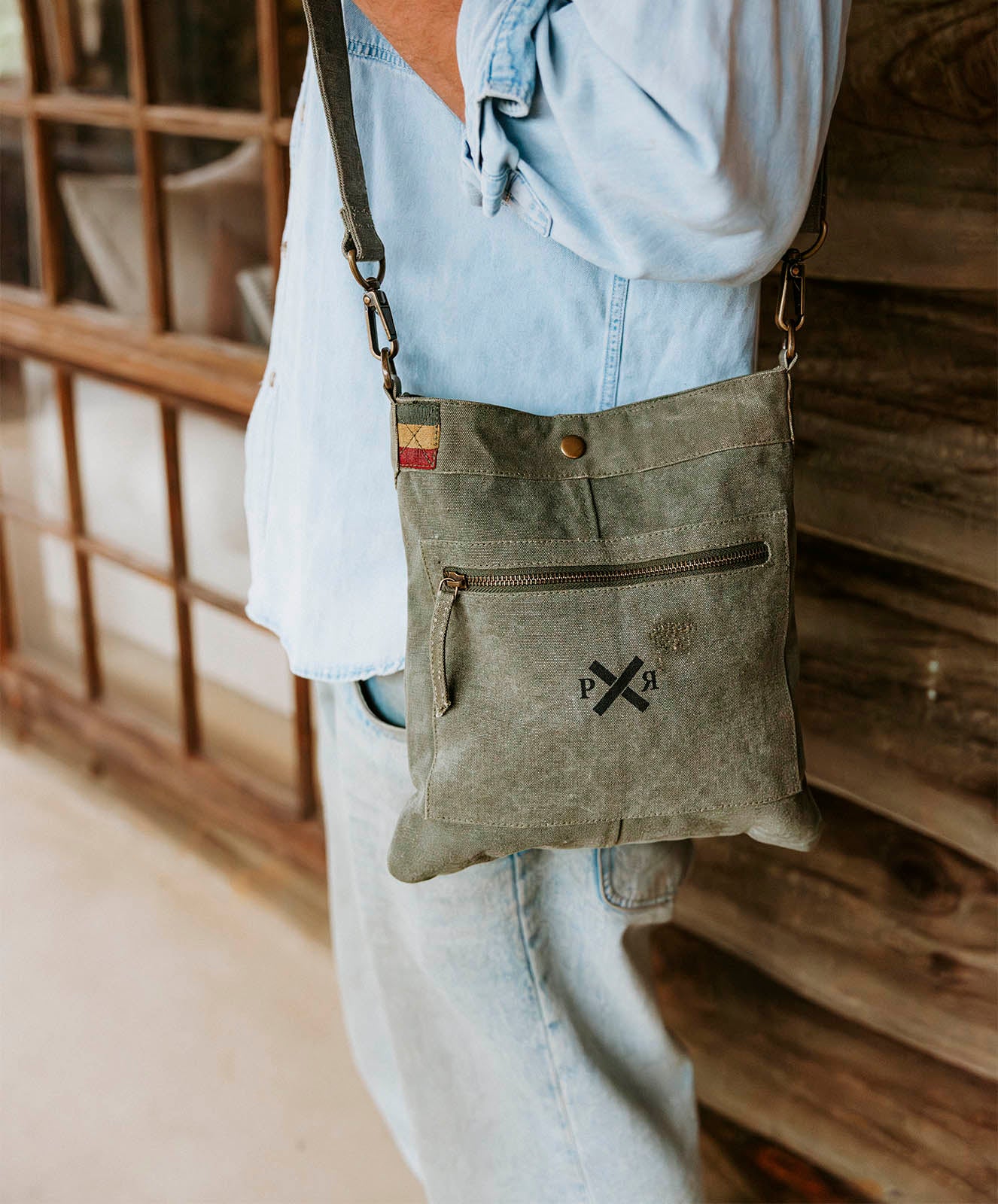 Escapee Satchel Bag I Upcycled I Khaki