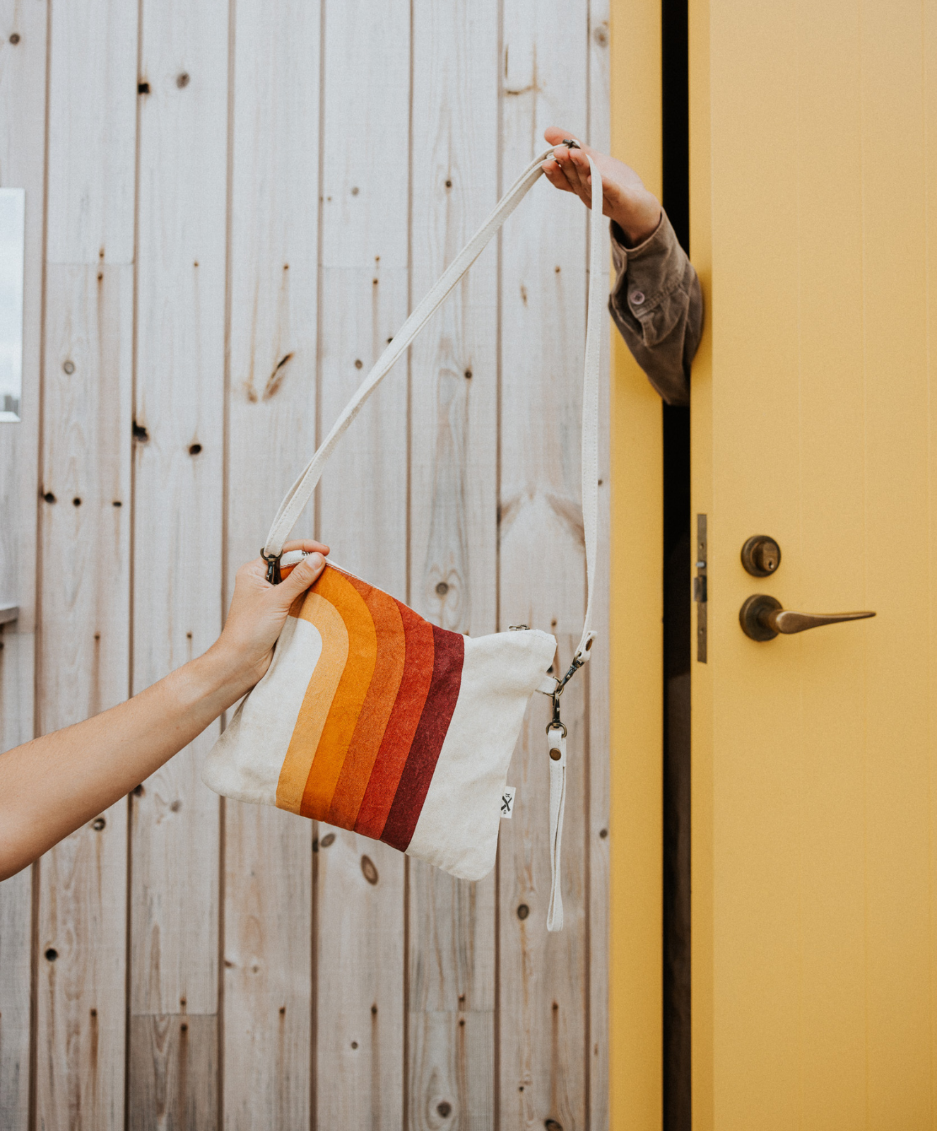 Ground Up Clutch Bag | Natural Stripe