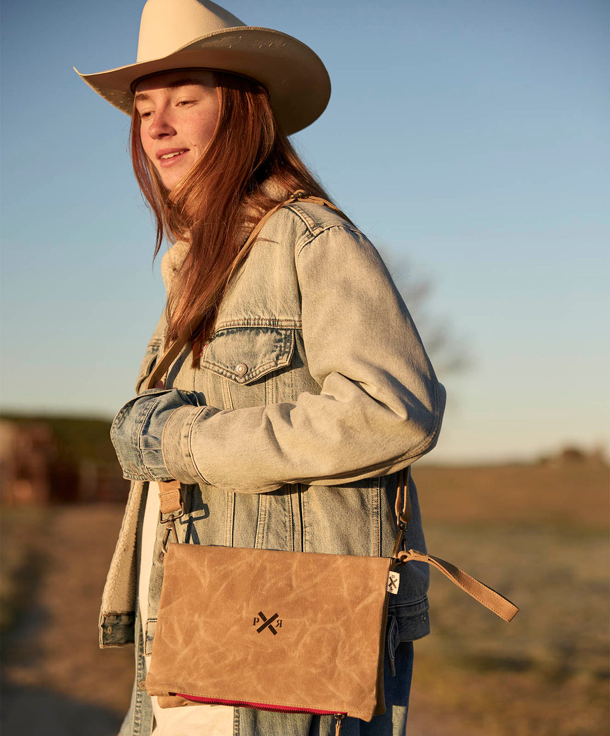 Market Clutch Bag | Waxed Clay