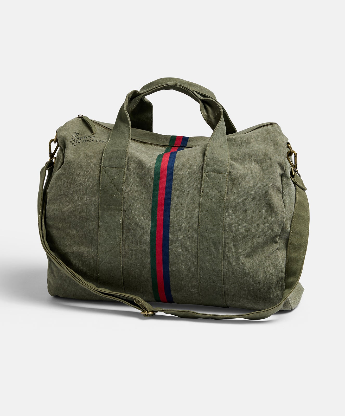Escapee Canvas Overnight Bag | Upcycled | Khaki