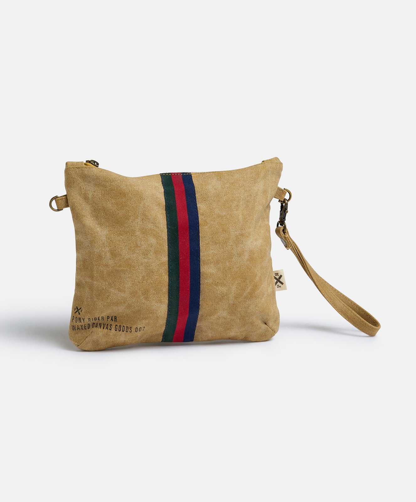 Escapee Clutch Bag with Strap | Waxed | Golden Tan