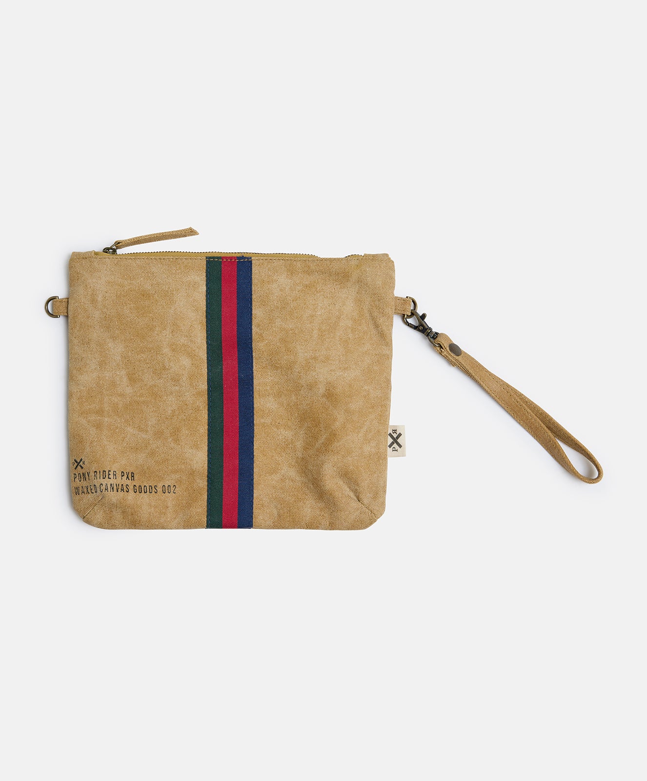 Escapee Clutch Bag with Strap | Waxed | Golden Tan